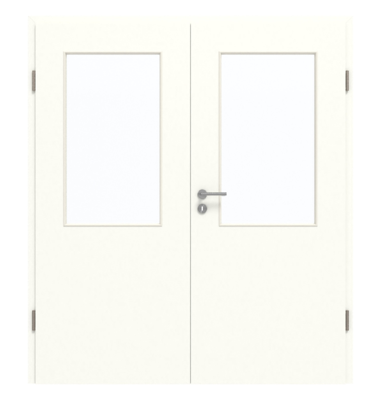 GARANT Doppelflügeltür inkl. Zarge W1000ST3 Premium Weiß GHK08 mit Lichtausschnitt LA-6