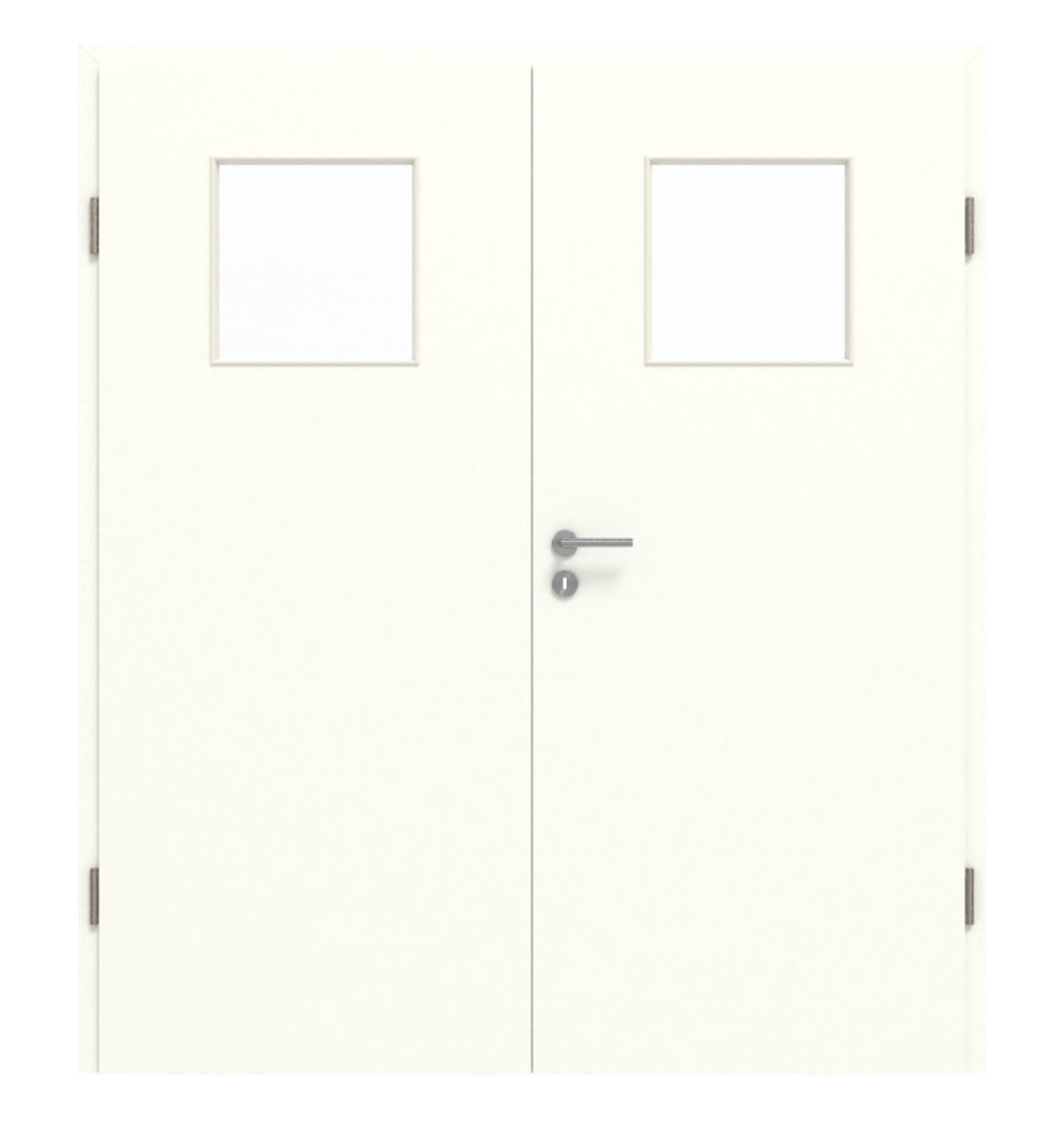 GARANT Doppelflügeltür inkl. Zarge W1000ST3 Premium Weiß GHK08 mit Lichtausschnitt LA-9