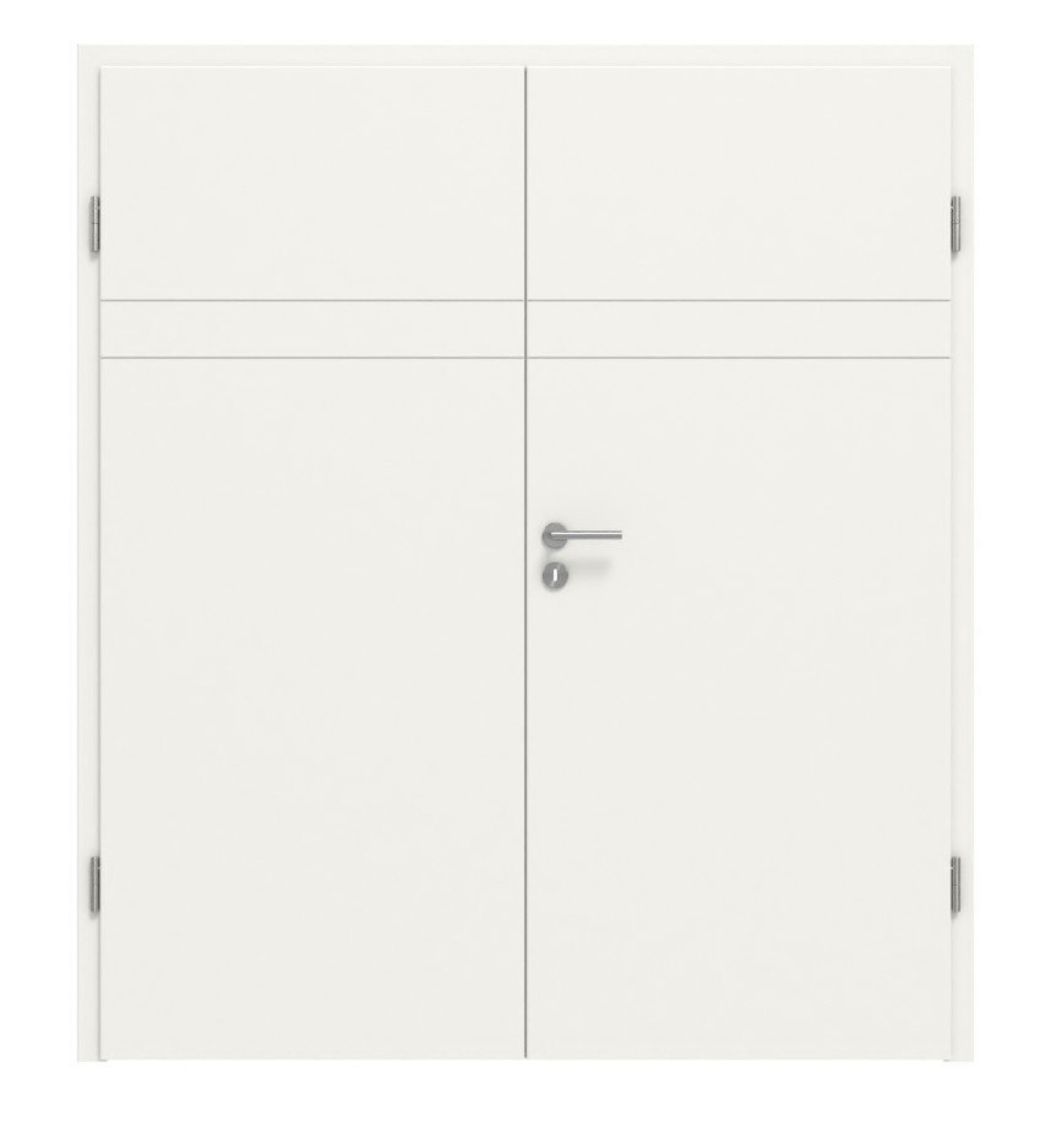 HÖRMANN Doppelflügeltür Groove 78 Weißlack DesignLine mit Zarge