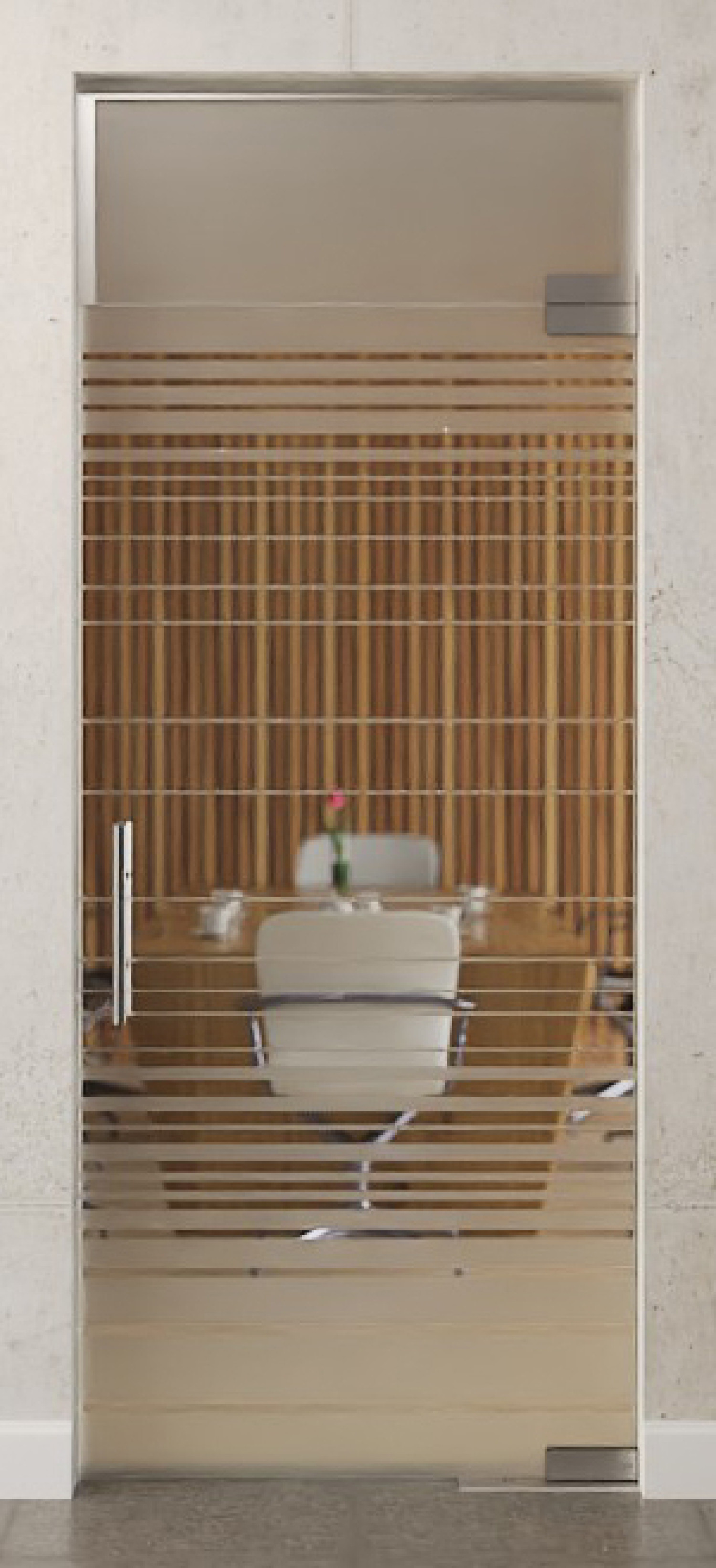 Bild von Ufficio Motiv klar Glaspendeltür mit Oberlicht DORMA Mundus BTS Variante 7 - Erkelenz