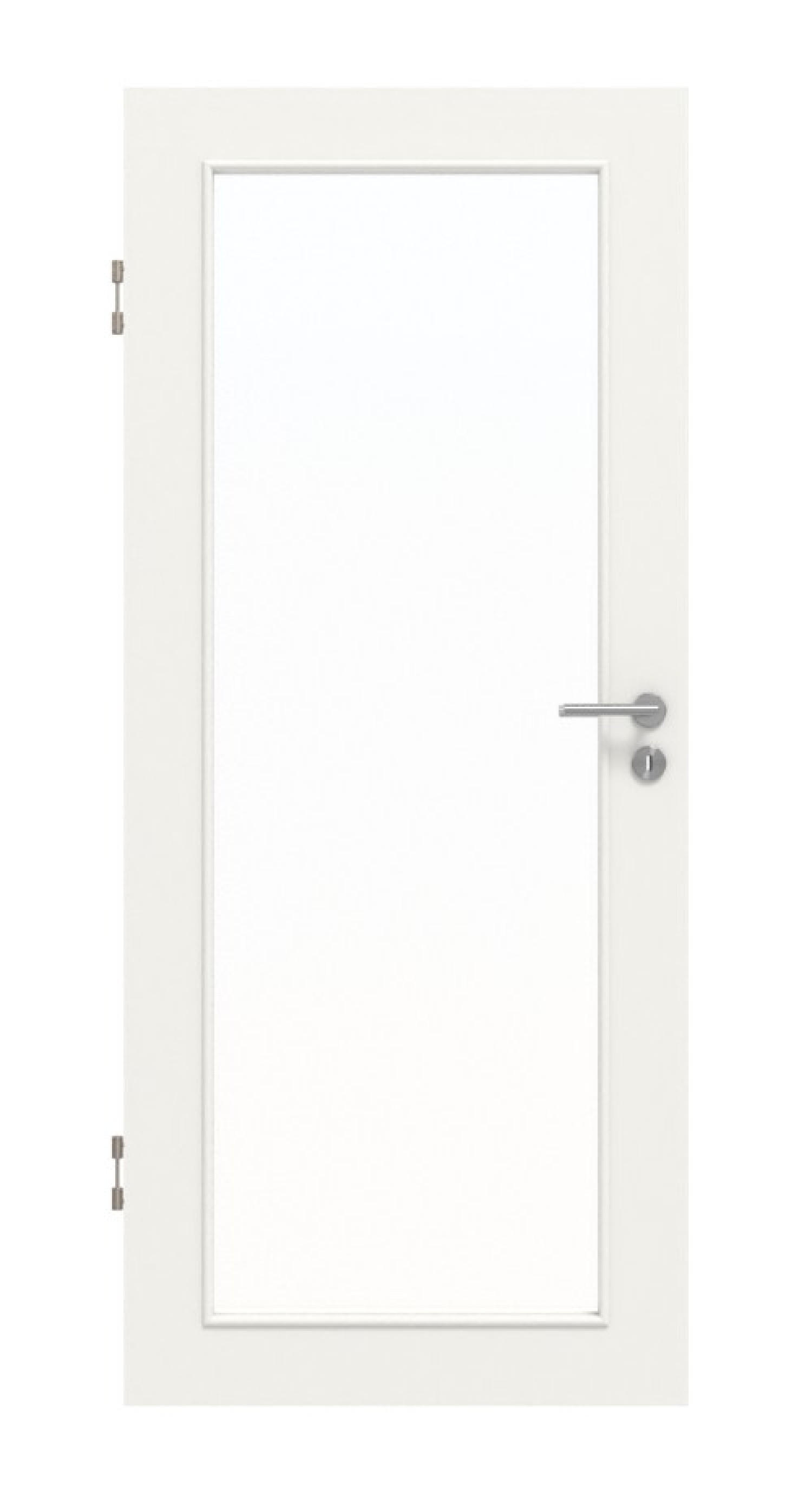 Frontansicht von Verkehrsweiß RAL 9016 LA 27 Mattlack BaseLine Innentür - Hörmann