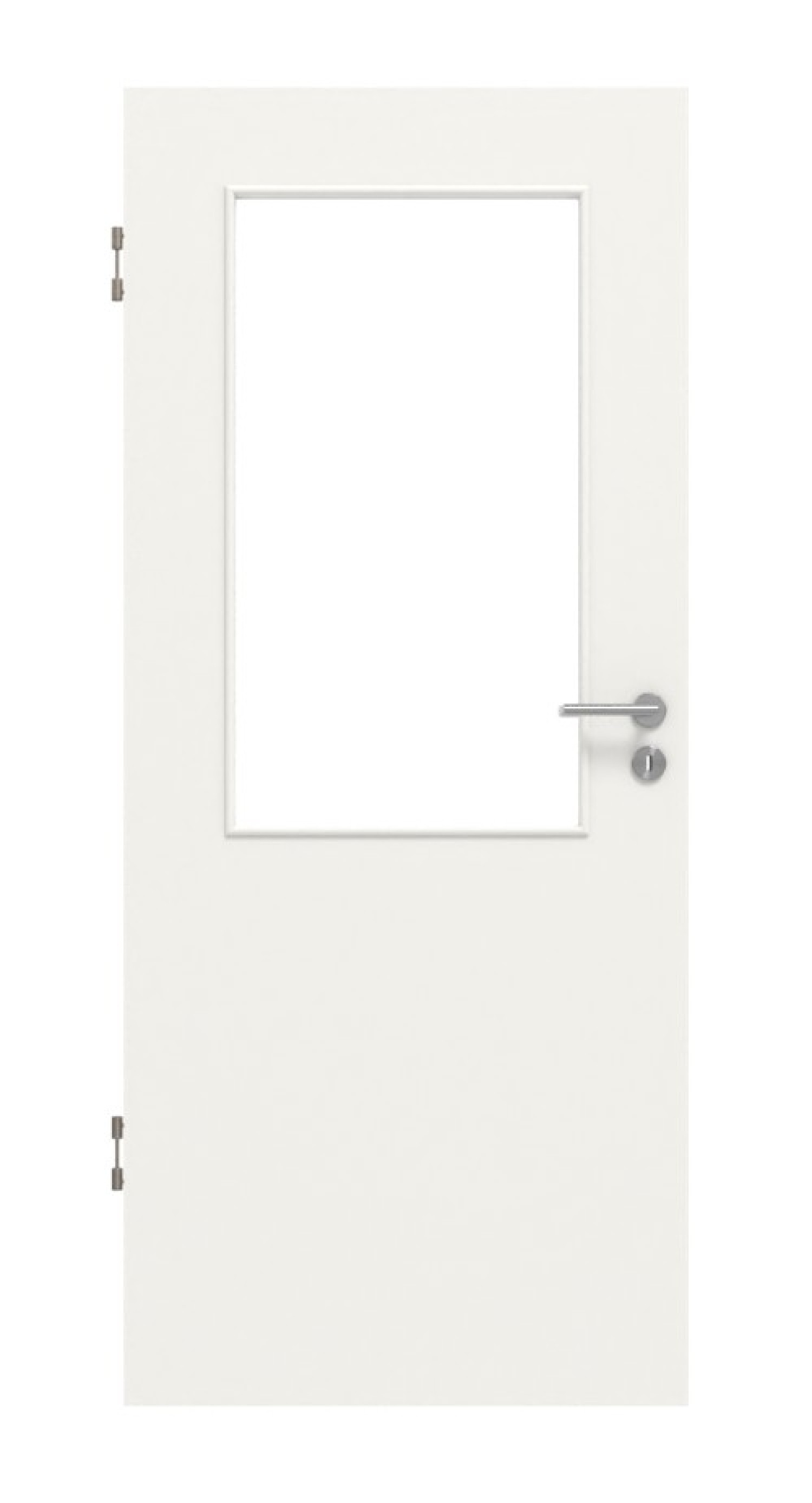 Frontansicht von Weiß RAL 9016 LA 7 Basic Durat Innentür - Huga