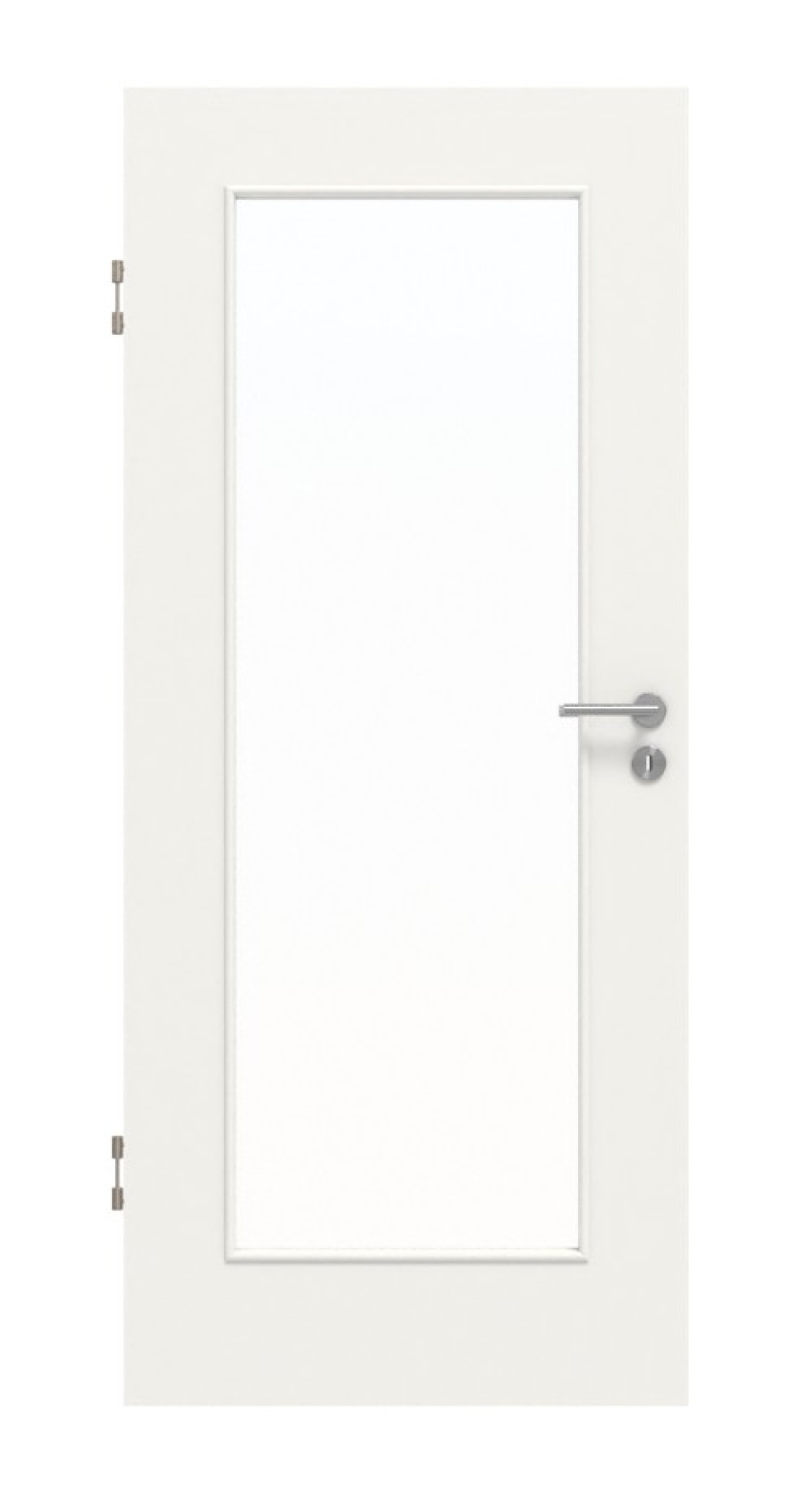 Frontansicht von Verkehrsweiß RAL 9016 LA 8 Mattlack BaseLine Innentür - Hörmann