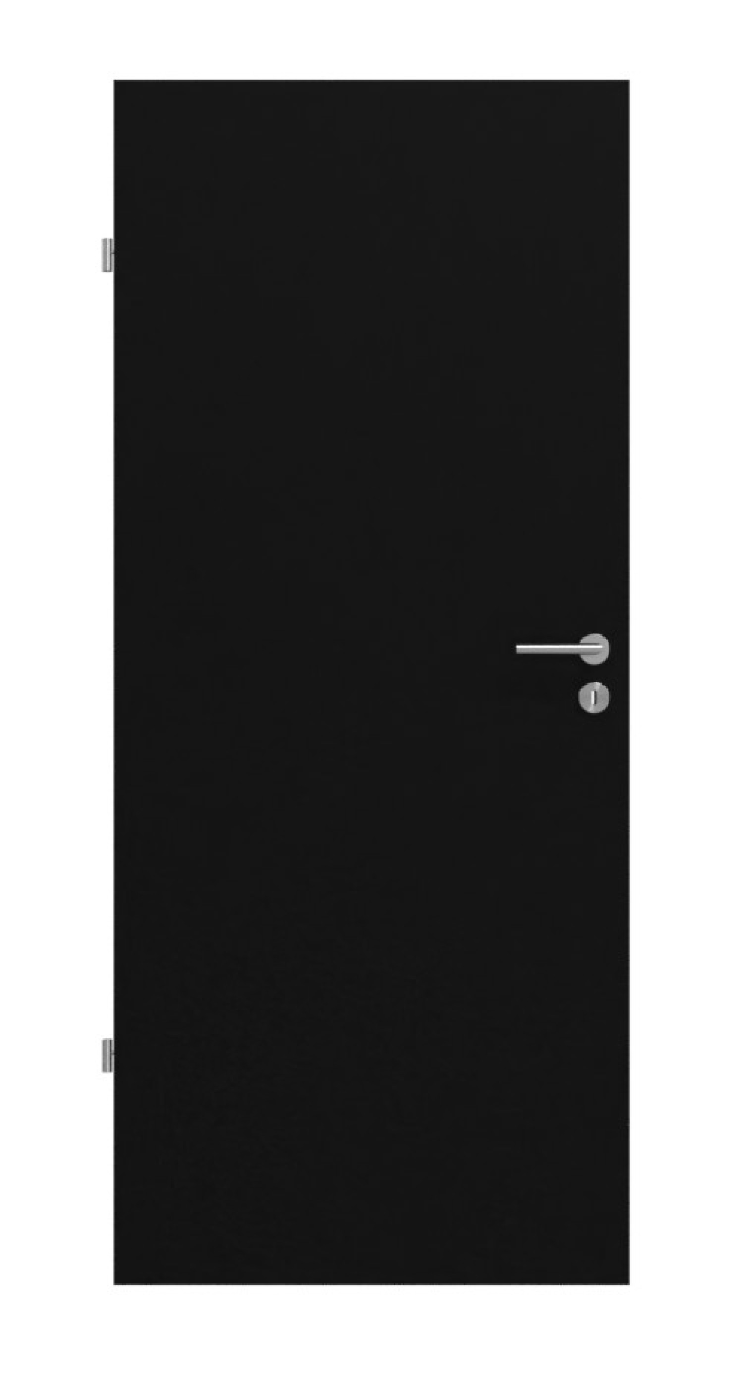 Frontansicht von Schwarz RAL 9005 Lack Basic Innentür - Huga
