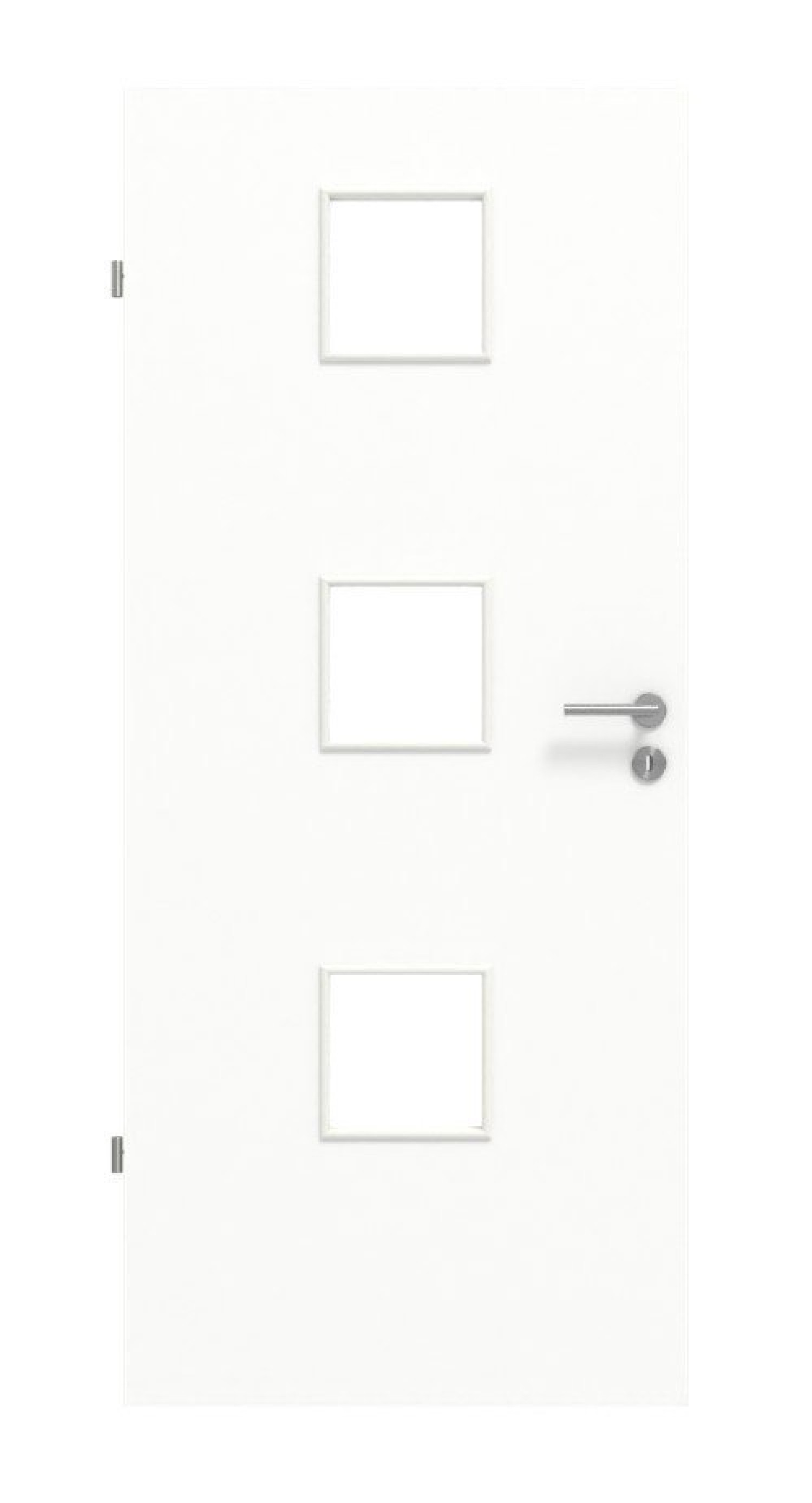 HÖRMANN Innentür CH-Norm Ultramatt Weiß Duradecor Proline Concepto mit Lichtausschnitt LA 10