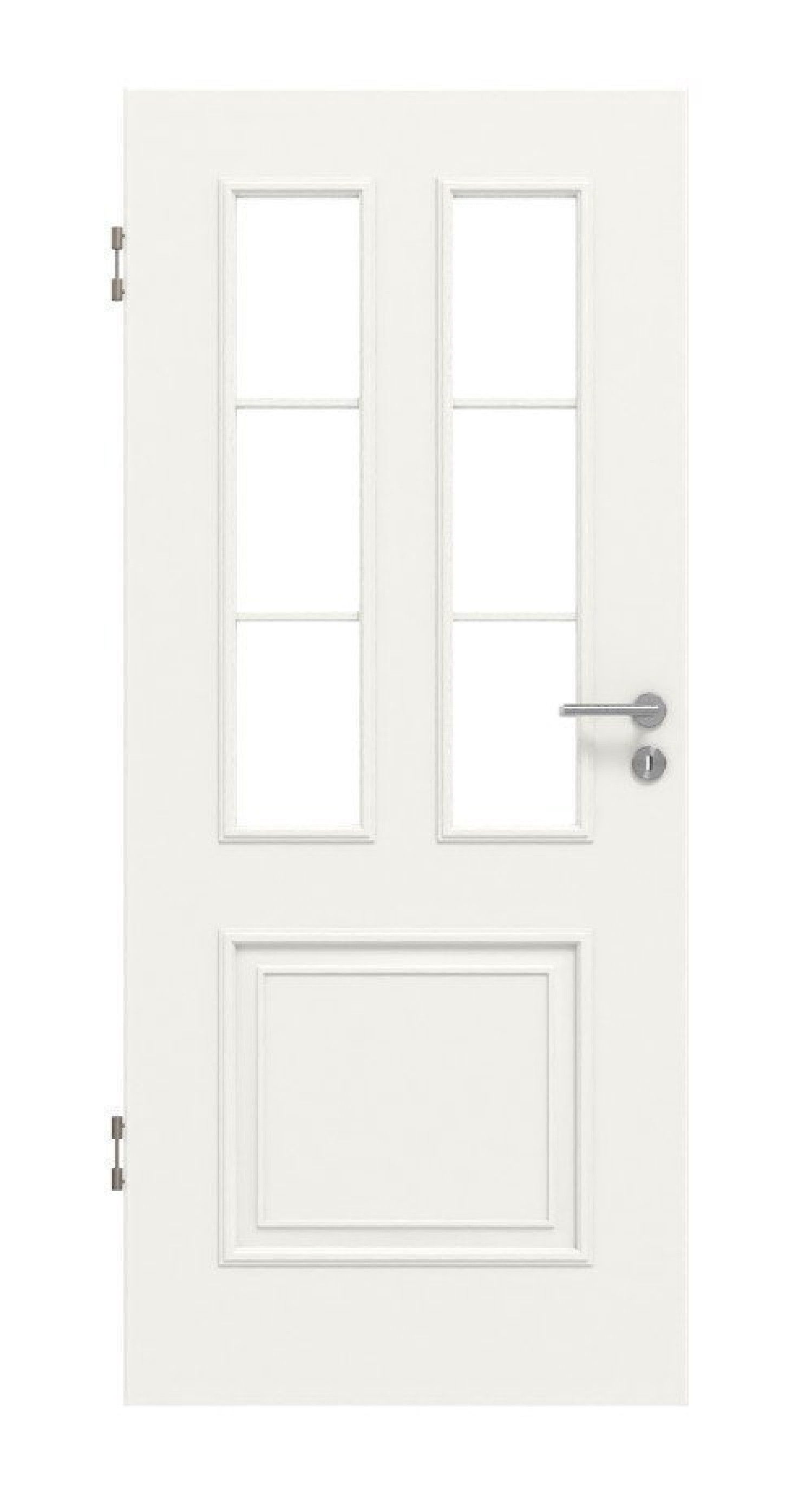 HÖRMANN Innentür CH-Norm Georgia 3 Weißlack ClassicLine mit Lichtausschnitt LA Sprosse 1/3