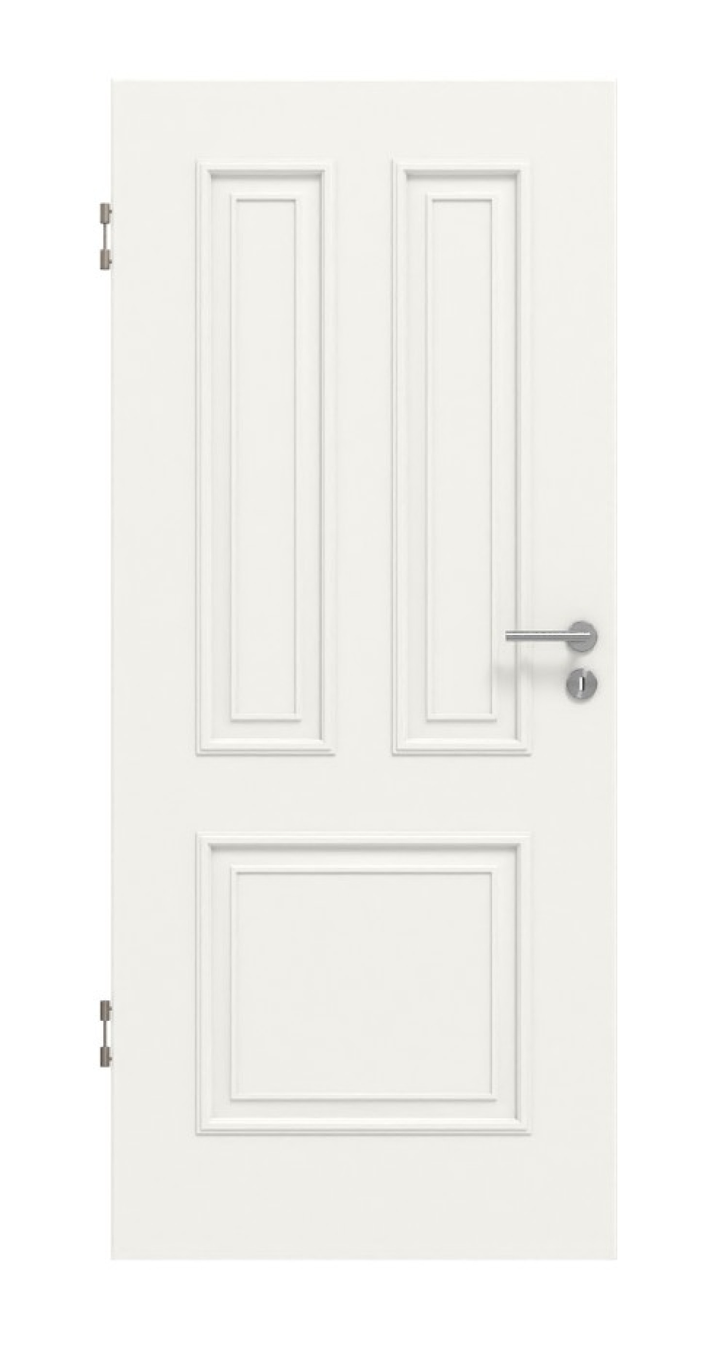 Frontansicht von HUGA Innentür Landhaus 3 Weißlack Classic