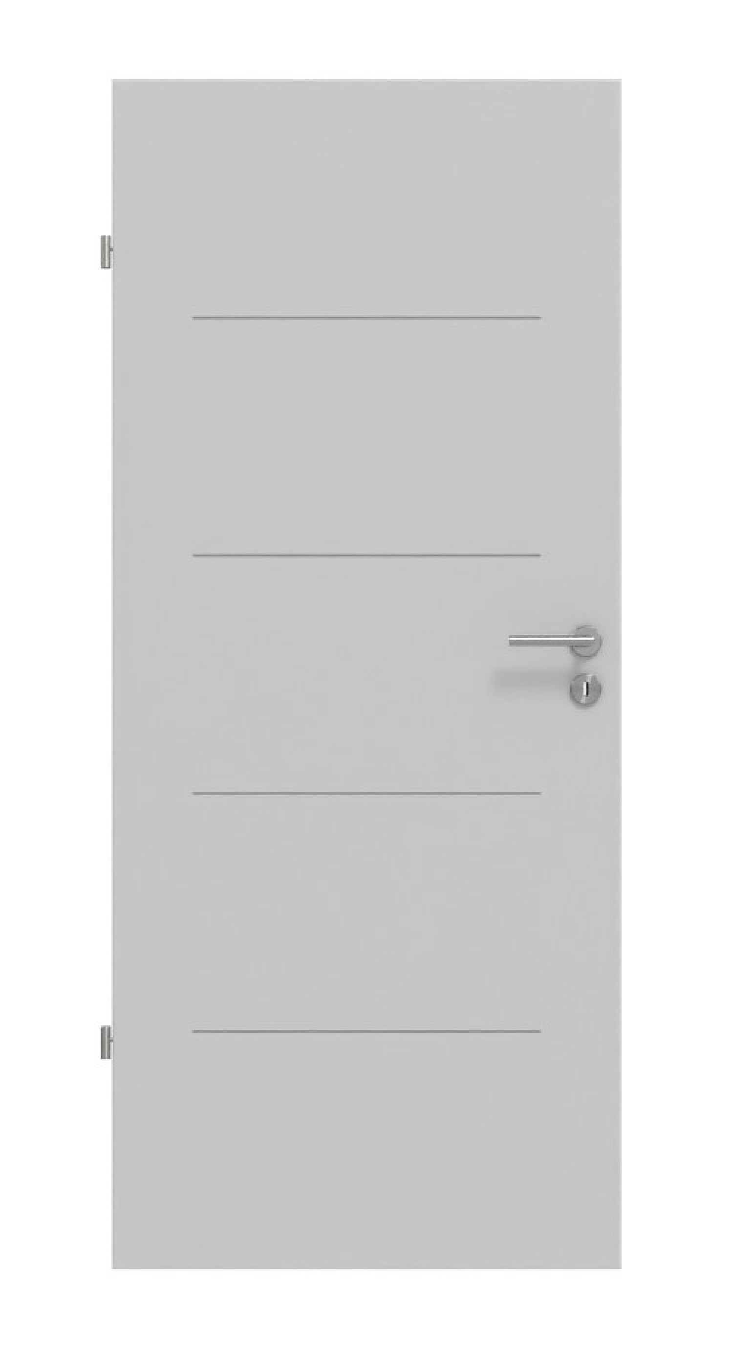 Frontansicht von Signum 14 Basic Lack Grau RAL 7035 Innentür - Huga