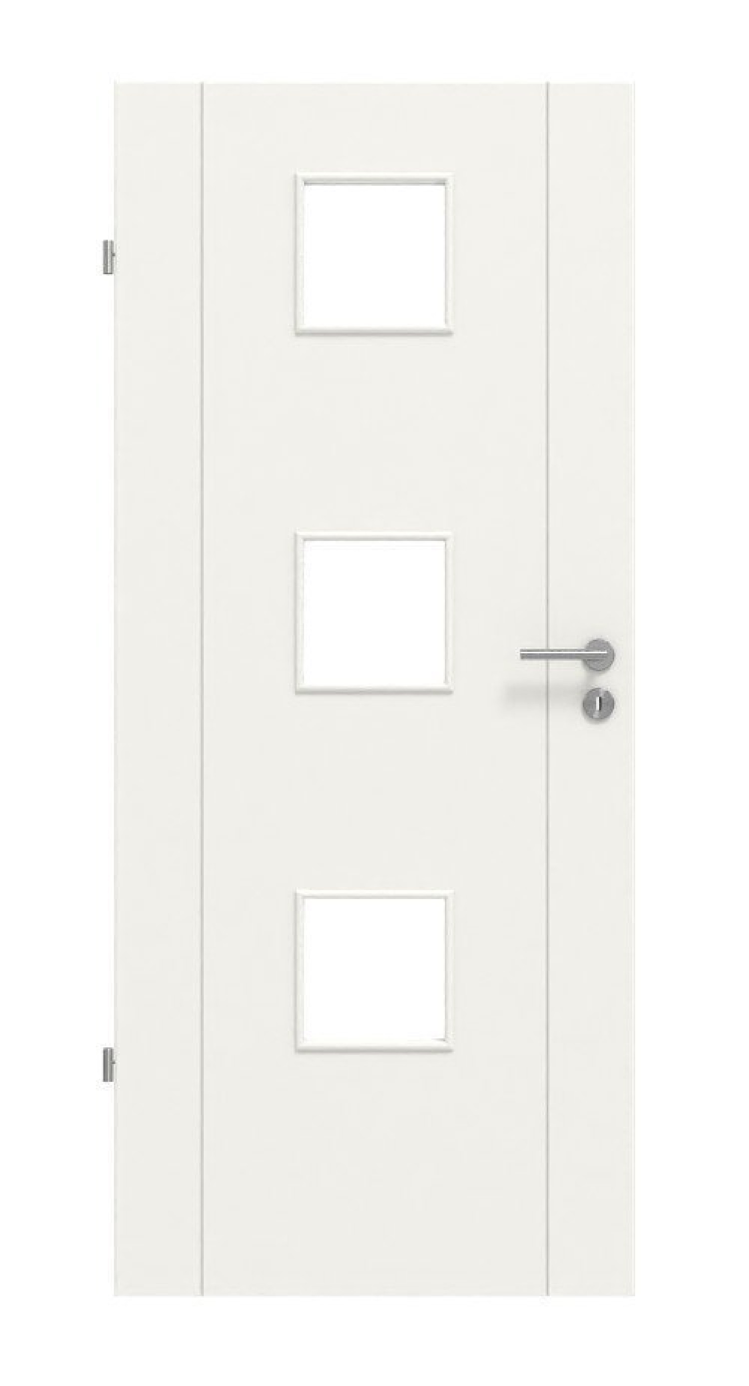 HÖRMANN Innentür CH-Norm Groove 16 Weißlack DesignLine mit Lichtausschnitt LA 10