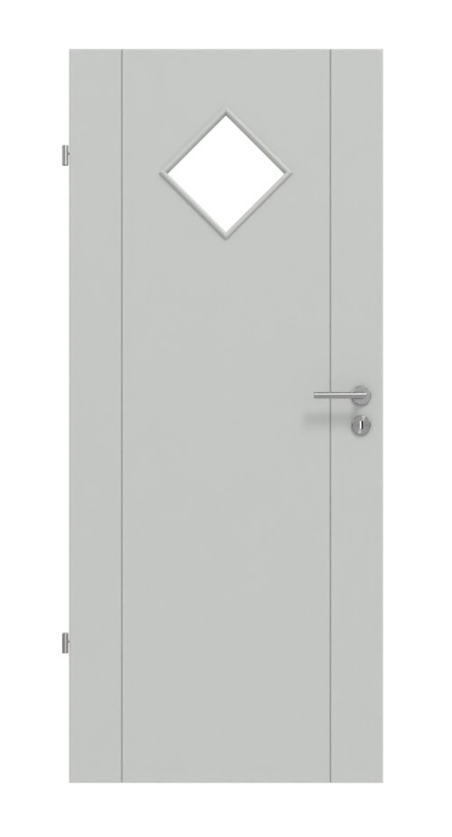 HÖRMANN Innentür Groove 16 Grau RAL 7035 Lack DesignLine mit Lichtausschnitt LA 6
