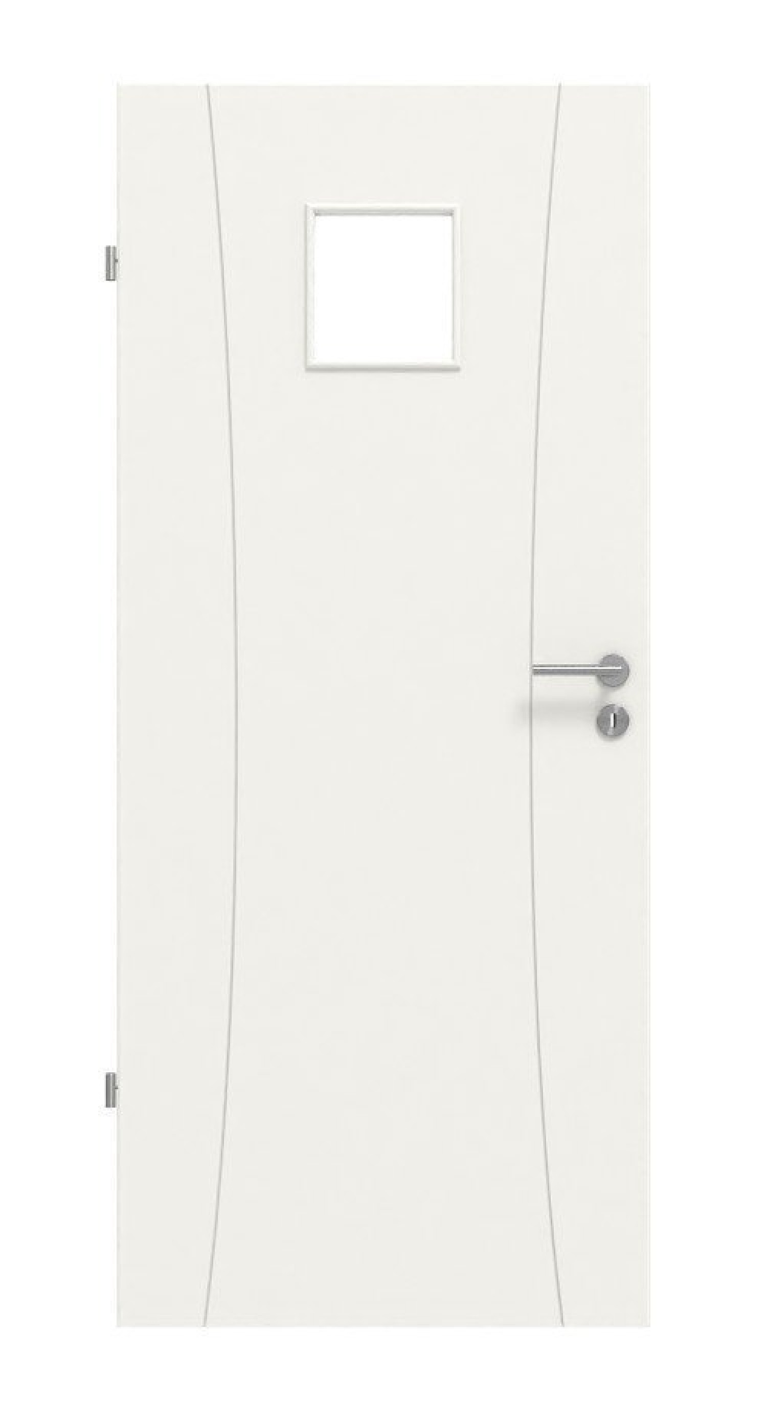 HÖRMANN Innentür CH-Norm Groove 20 Weißlack DesignLine mit Lichtausschnitt LA 14