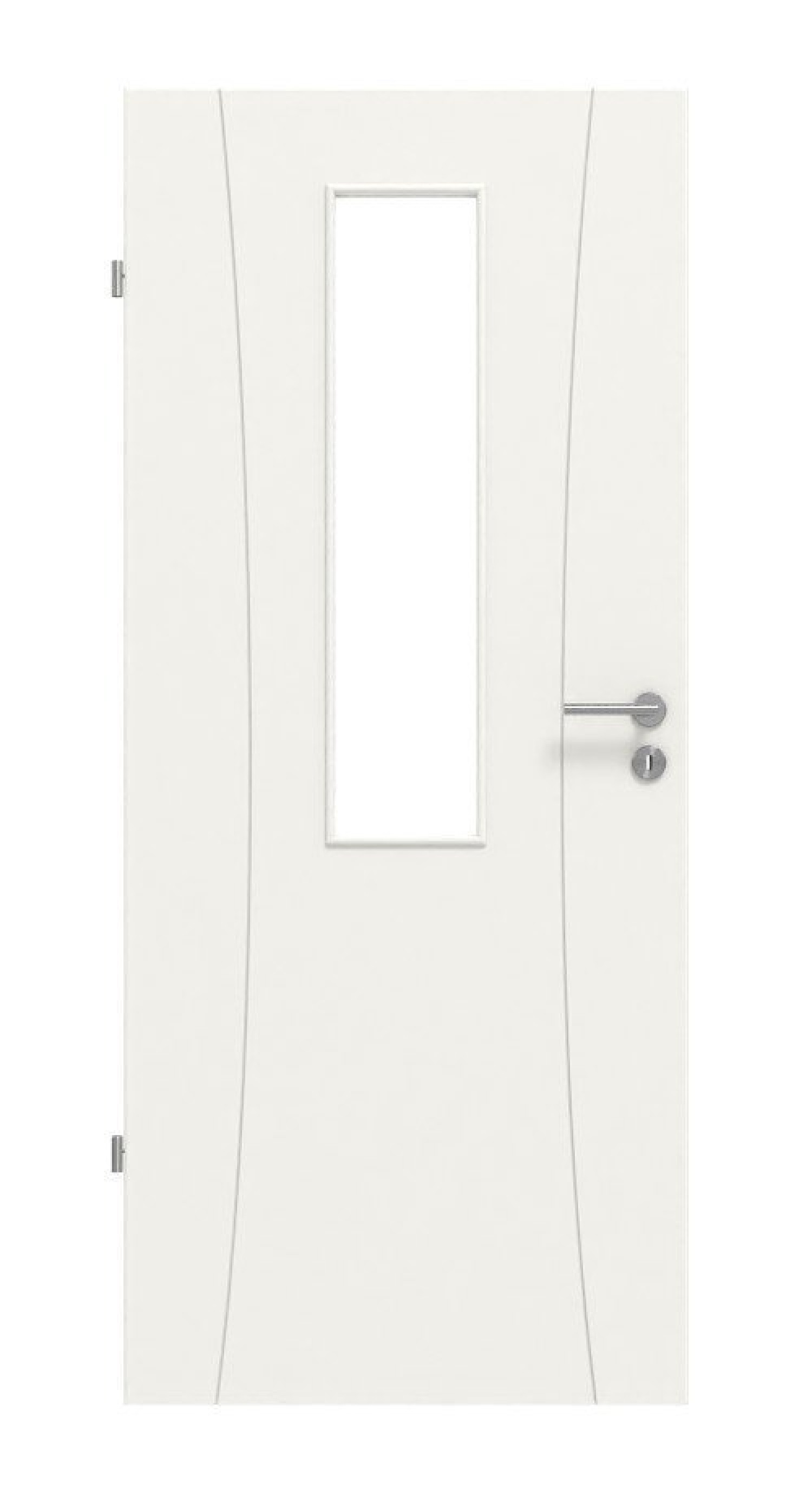 HÖRMANN Innentür CH-Norm Groove 20 Weißlack DesignLine mit Lichtausschnitt LA 4 mittig
