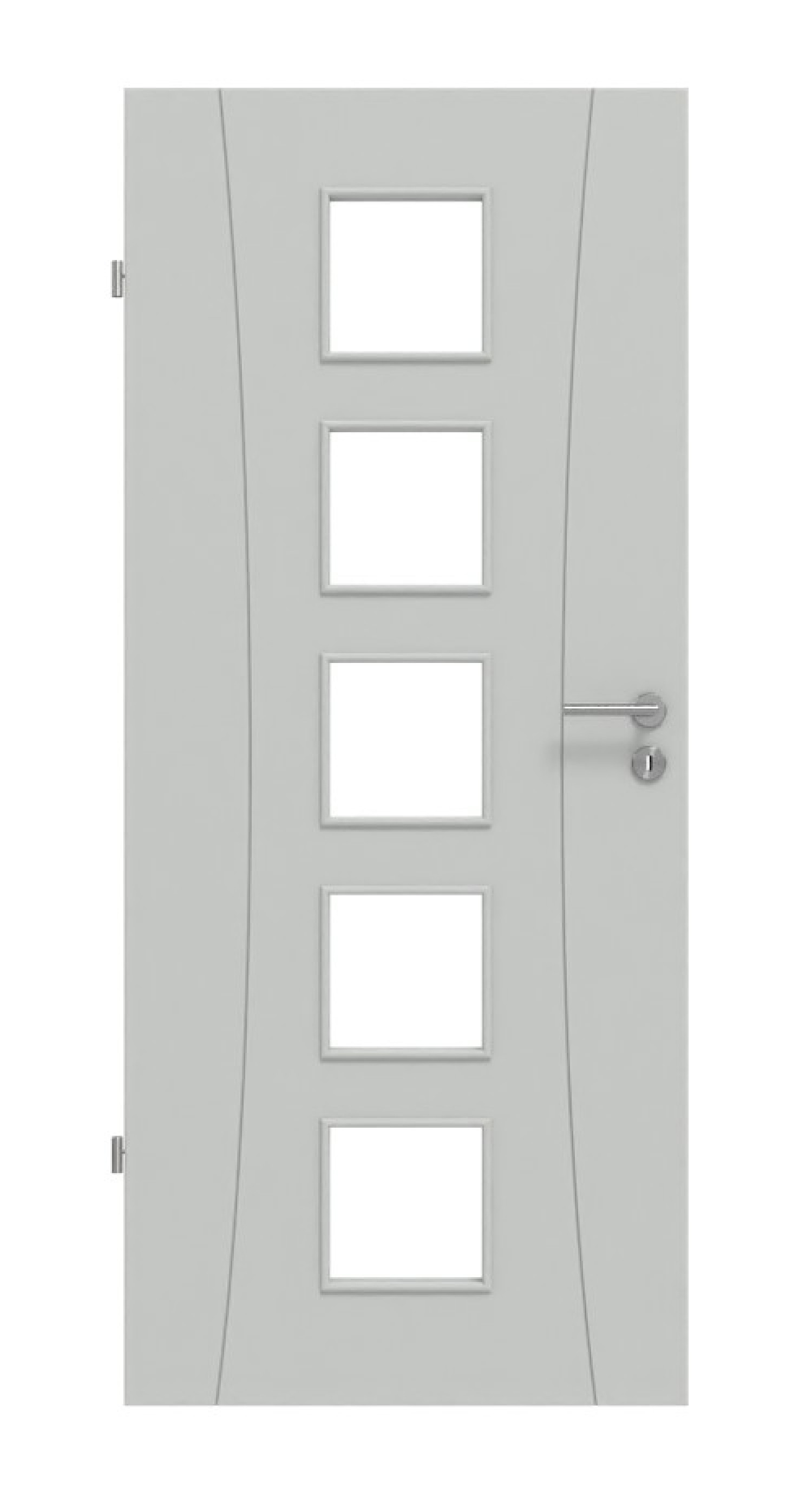 HÖRMANN Innentür Groove 20 Grau RAL 7035 Lack DesignLine mit Lichtausschnitt LA 5