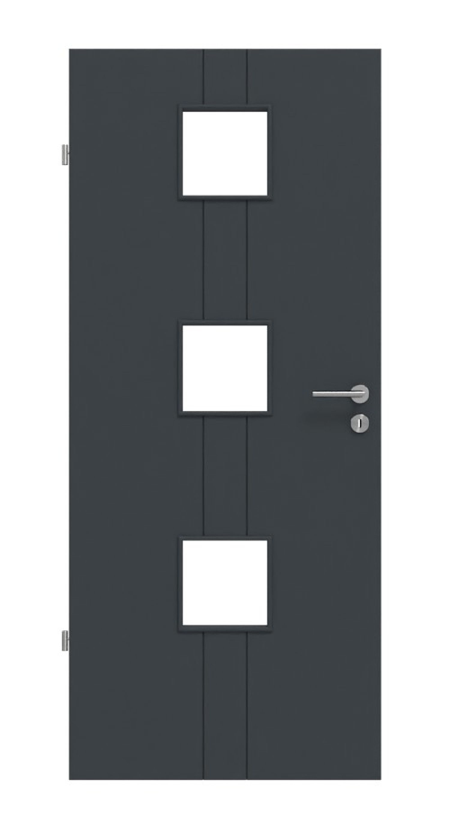 HÖRMANN Innentür Groove 23 Anthrazit RAL 7016 Lack DesignLine mit Lichtausschnitt LA 10