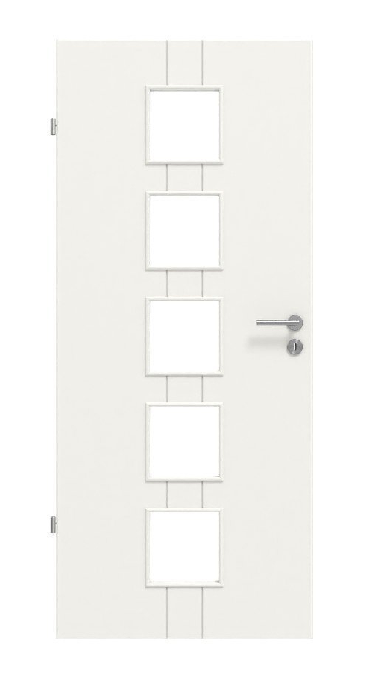 HÖRMANN Innentür Groove 23 Weißlack DesignLine mit Lichtausschnitt LA 5