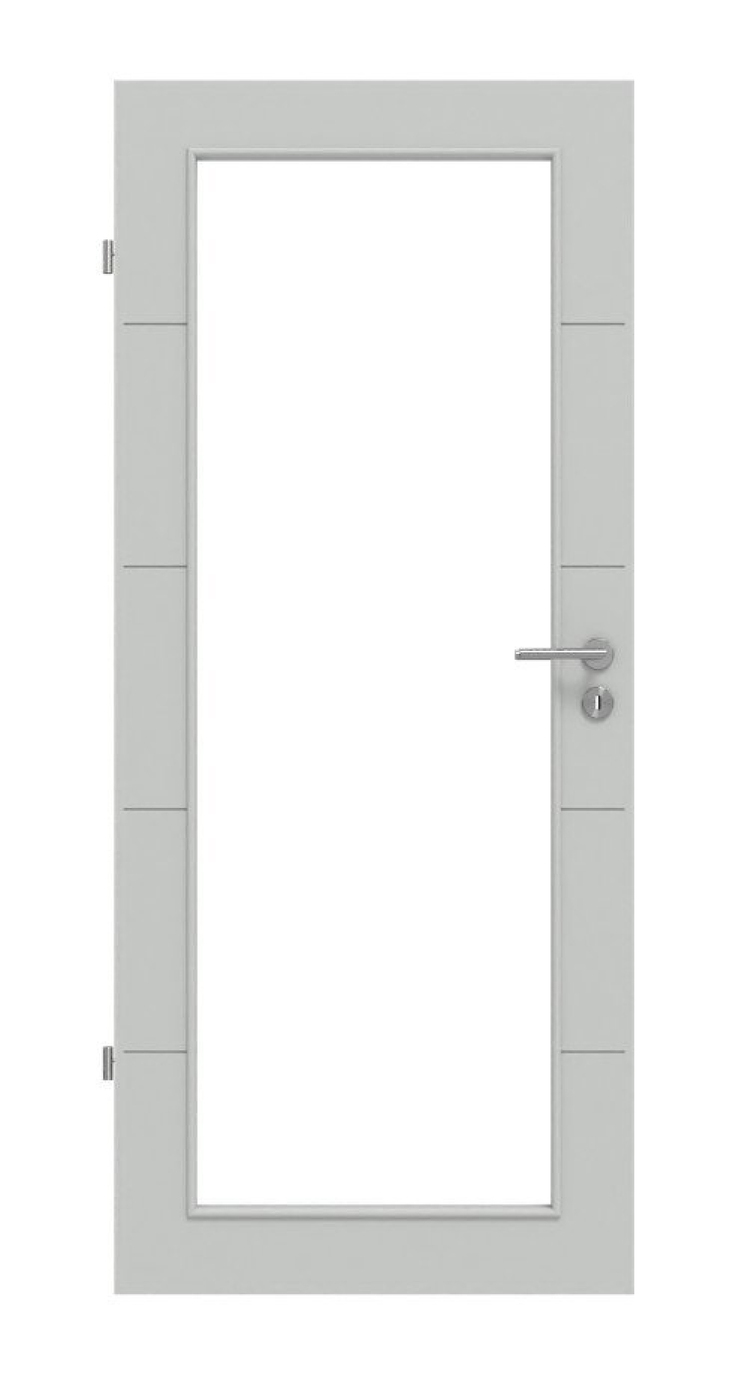 Frontansicht von Signum 27 LA 27 Basic Lack Grau RAL 7035 Innentür - Huga
