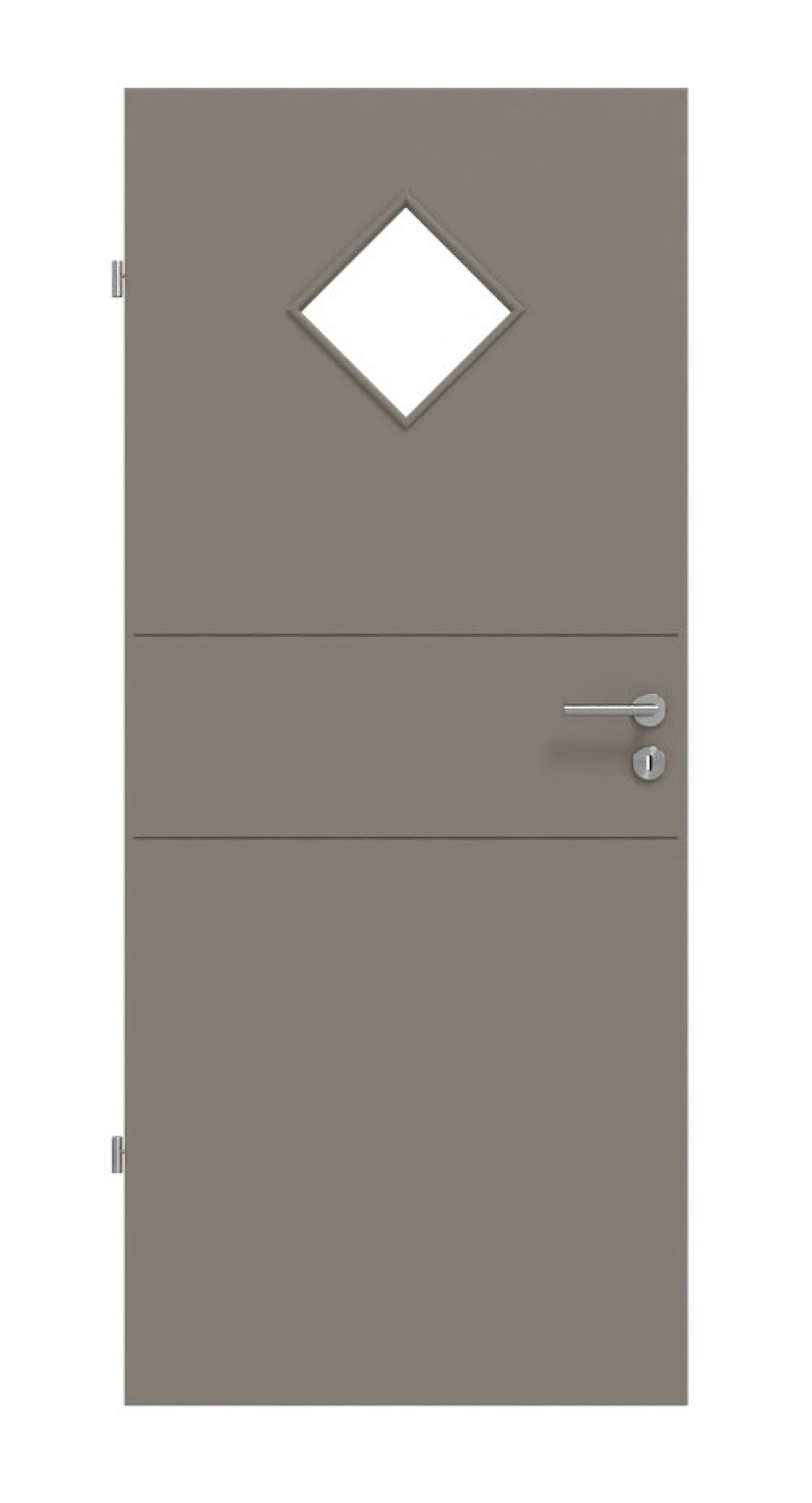 Frontansicht von Signum 29 LA 6 Basic Lack Taupe RAL 7048 Innentür - Huga