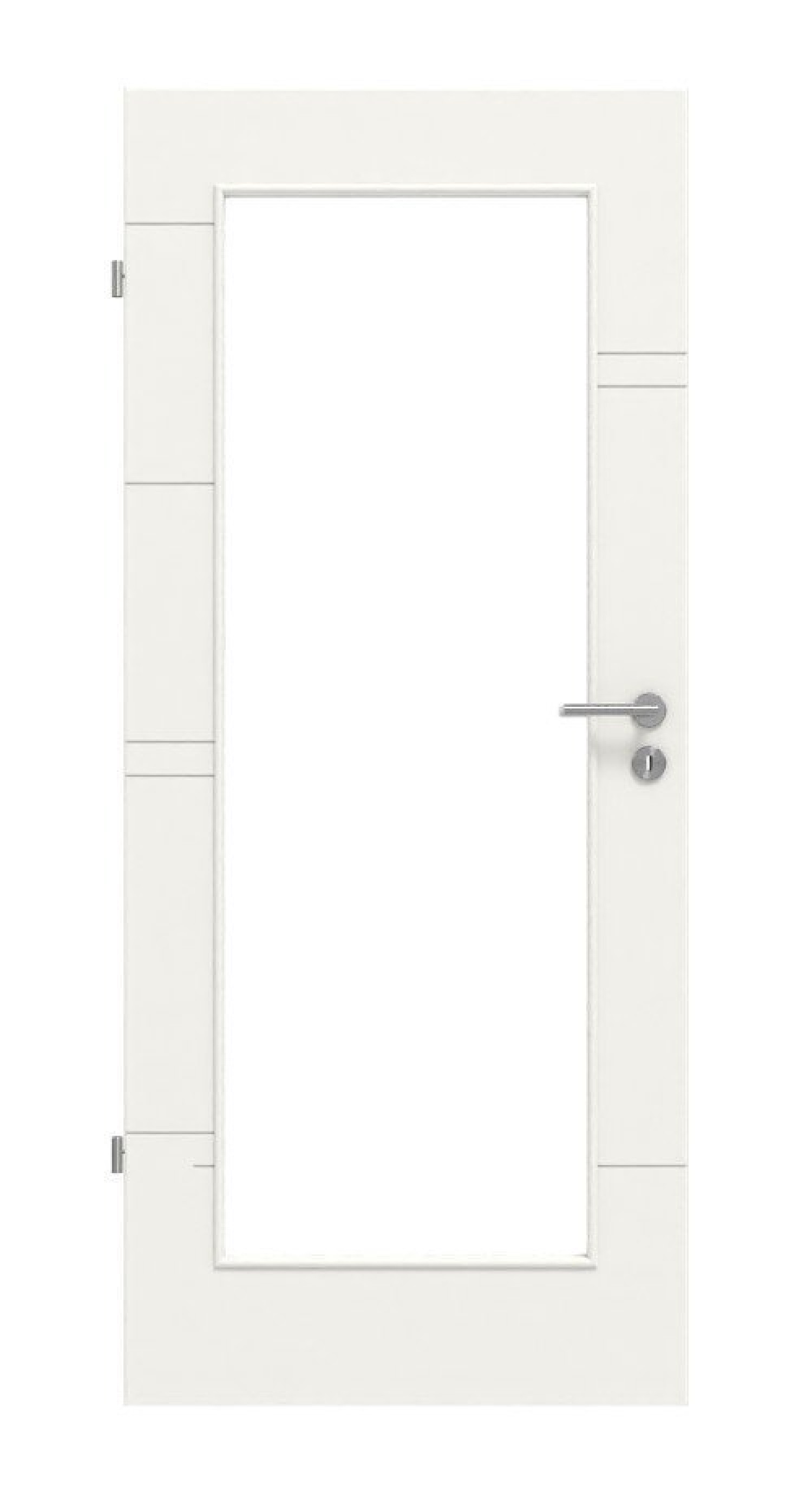 HÖRMANN Innentür CH-Norm Groove 50 Weißlack DesignLine mit Lichtausschnitt LA 8