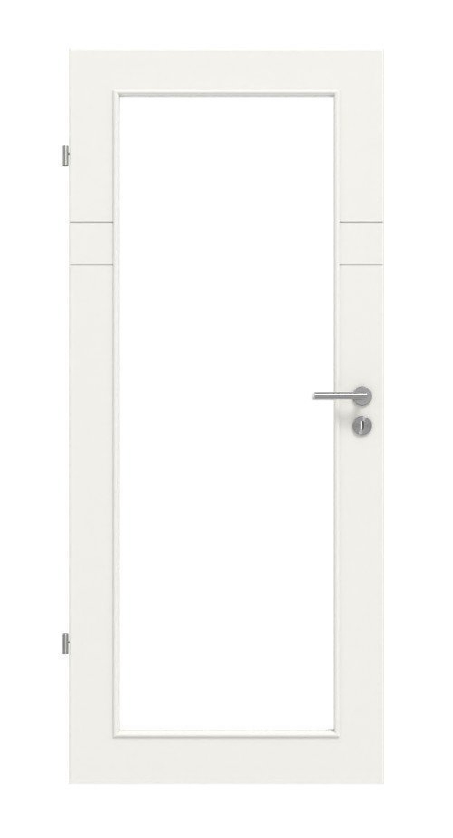 HÖRMANN Innentür CH-Norm Groove 78 Weißlack DesignLine mit Lichtausschnitt LA 27