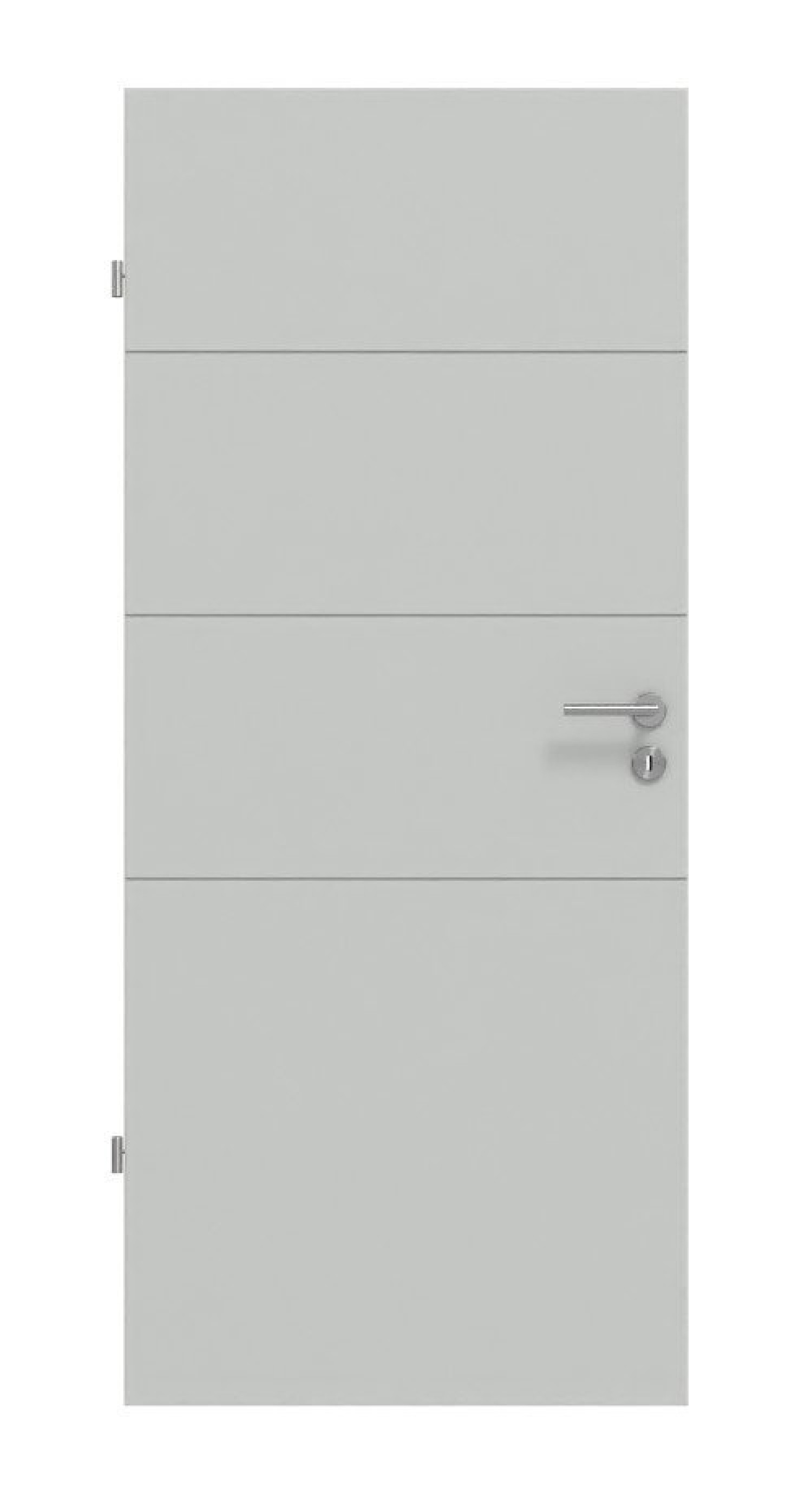 Frontansicht von Signum 93 Basic Lack Grau RAL 7035 Innentür - Huga