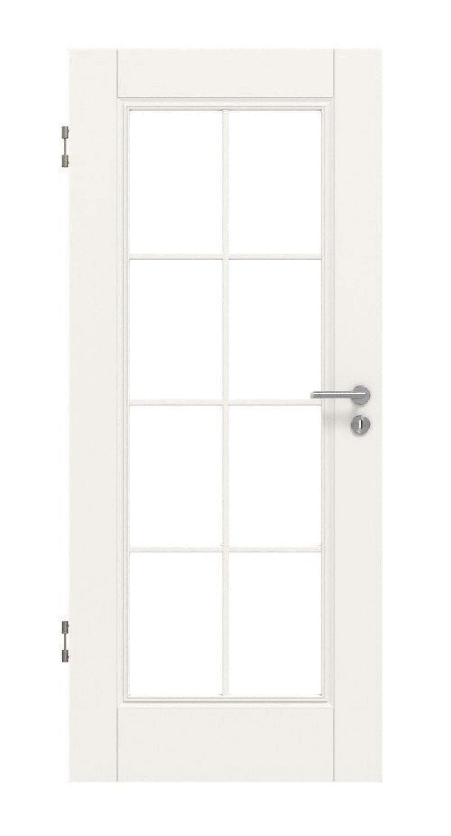 HÖRMANN Innentür CH-Norm Kontura 1 Weißlack ClassicLine mit Lichtausschnitt LA Sprosse 2/4
