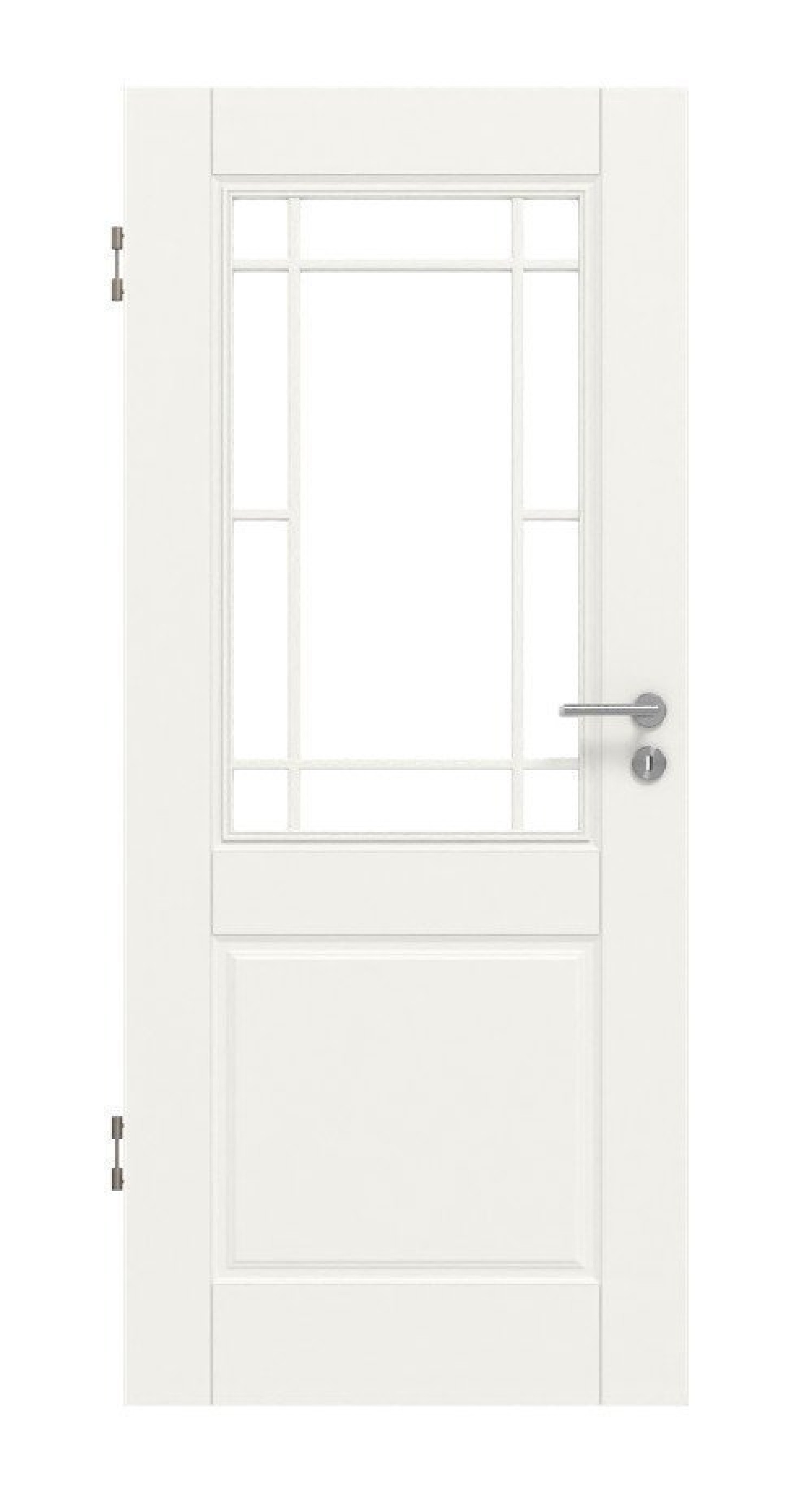 HÖRMANN Innentür CH-Norm Kontura 2 Weißlack ClassicLine mit Lichtausschnitt LA Lugano