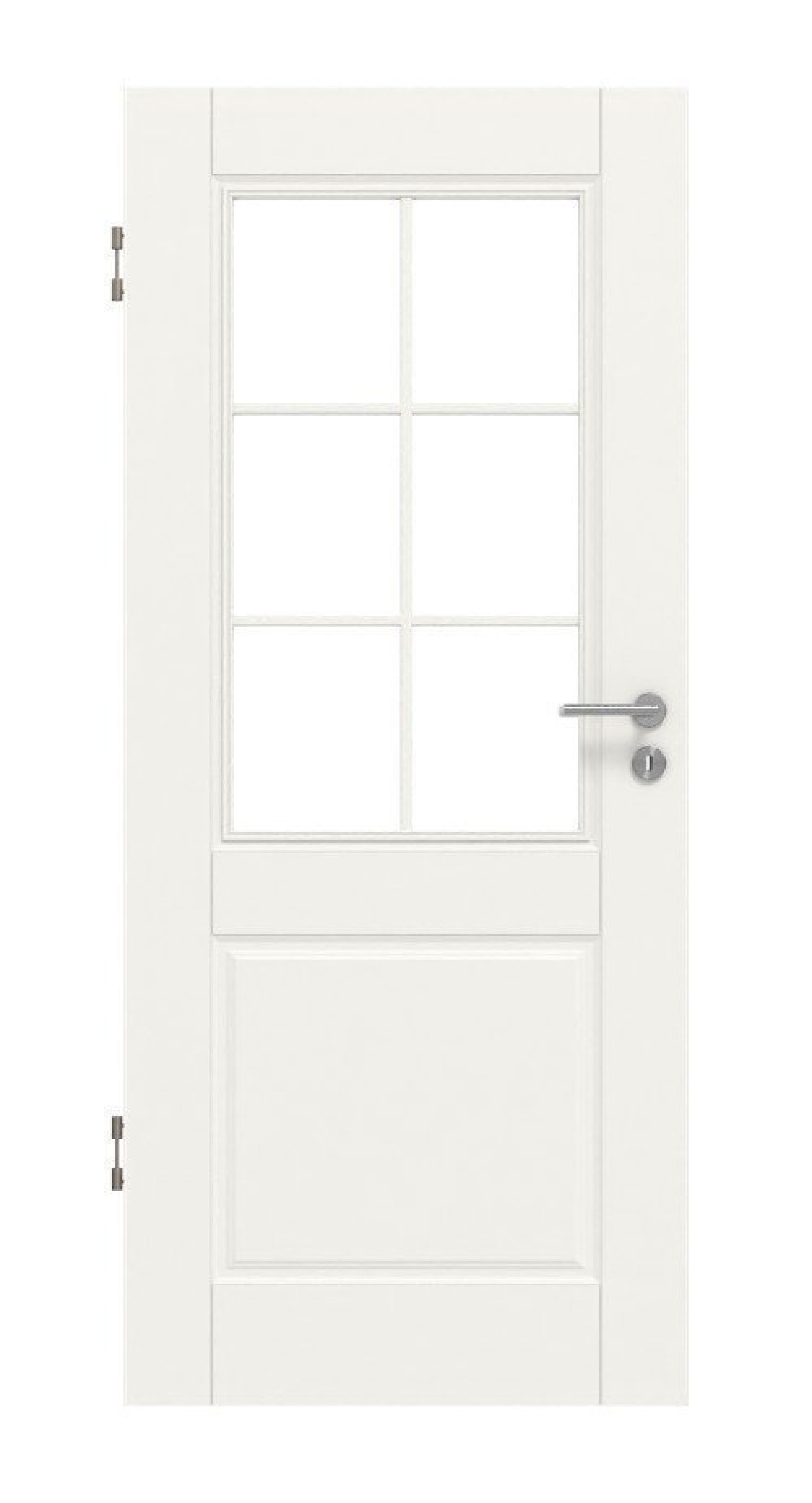 HÖRMANN Innentür CH-Norm Kontura 2 Weißlack ClassicLine mit Lichtausschnitt LA Sprosse 2/3