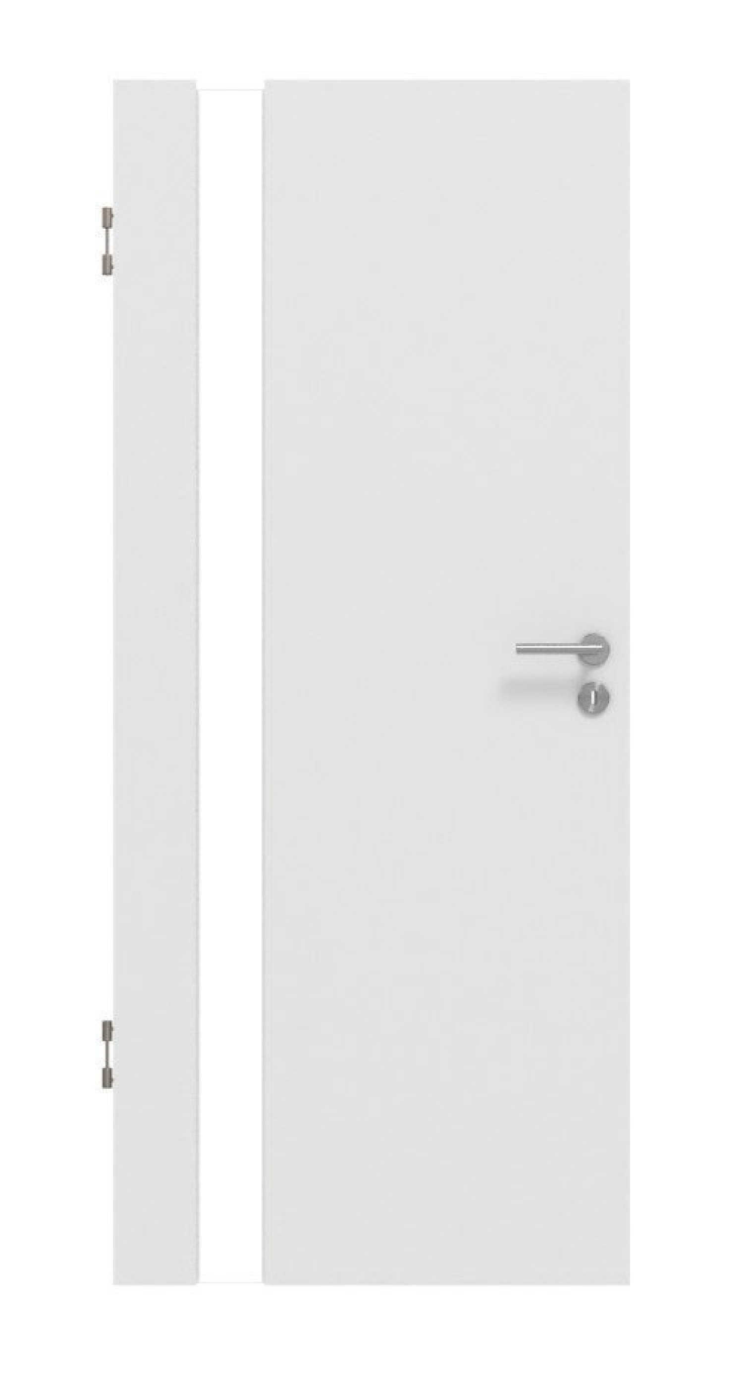 HÖRMANN Innentür CH-Norm Pure 1 Bütte Weiß Duradecor DesignLine mit Lichtausschnitt Bandseite
