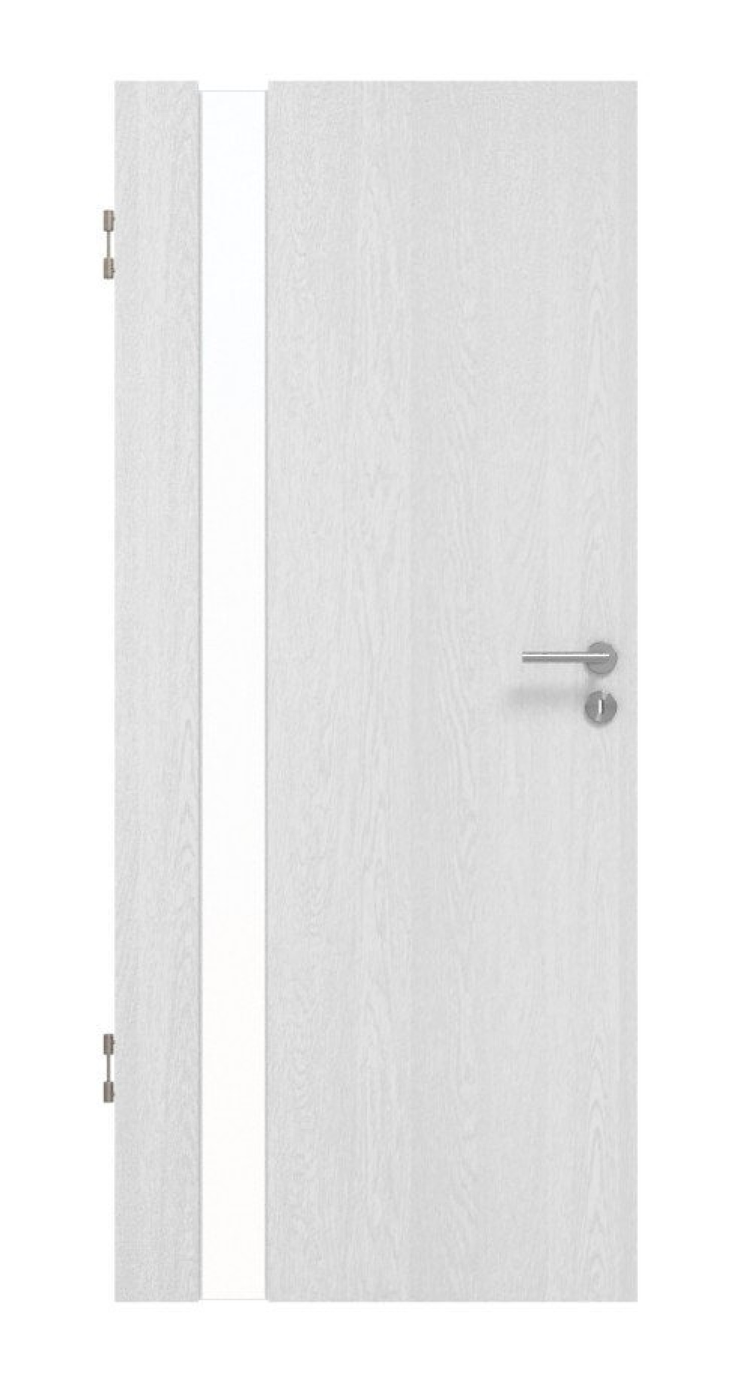 HÖRMANN Innentür CH-Norm Pure 1 Eiche Weiß Duradecor DesignLine mit Lichtausschnitt Bandseite