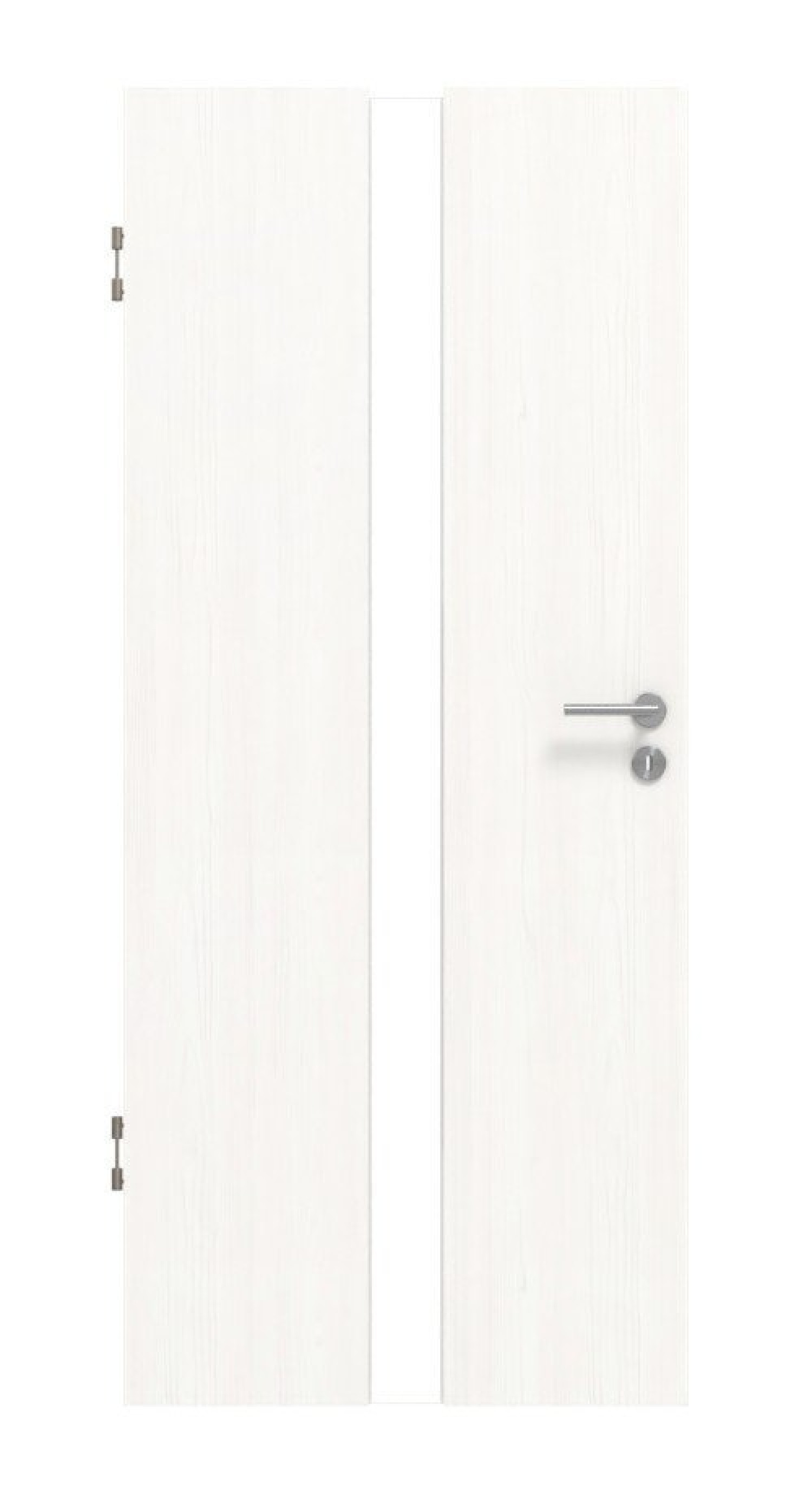 HÖRMANN Innentür CH-Norm Pure 1 Gebürstetes Weiß Duradecor DesignLine mit Lichtausschnitt mittig