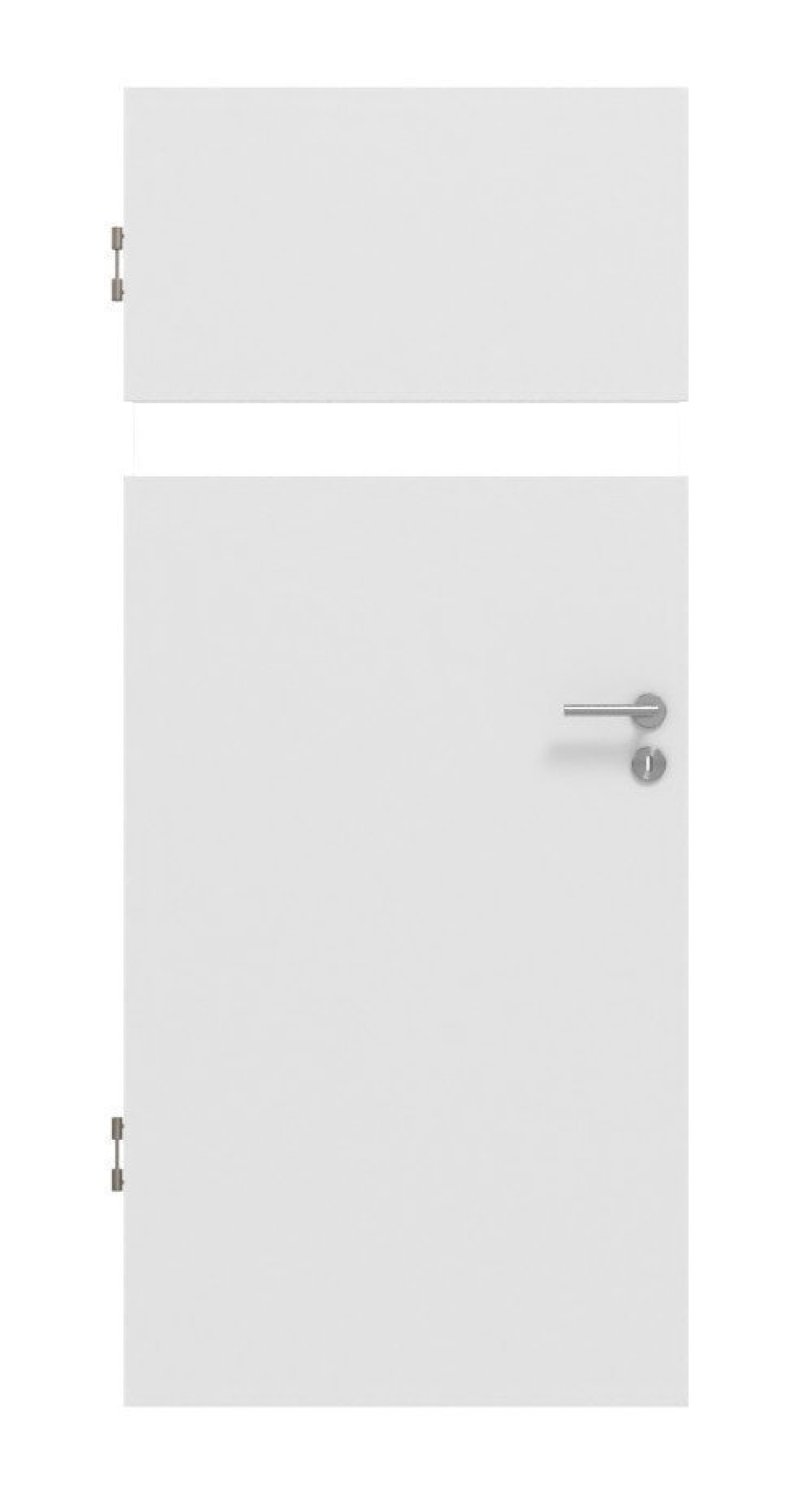 Frontansicht von Pure 1 quer DesignLine Duradecor Bütte Weiß Innentür - Hörmann