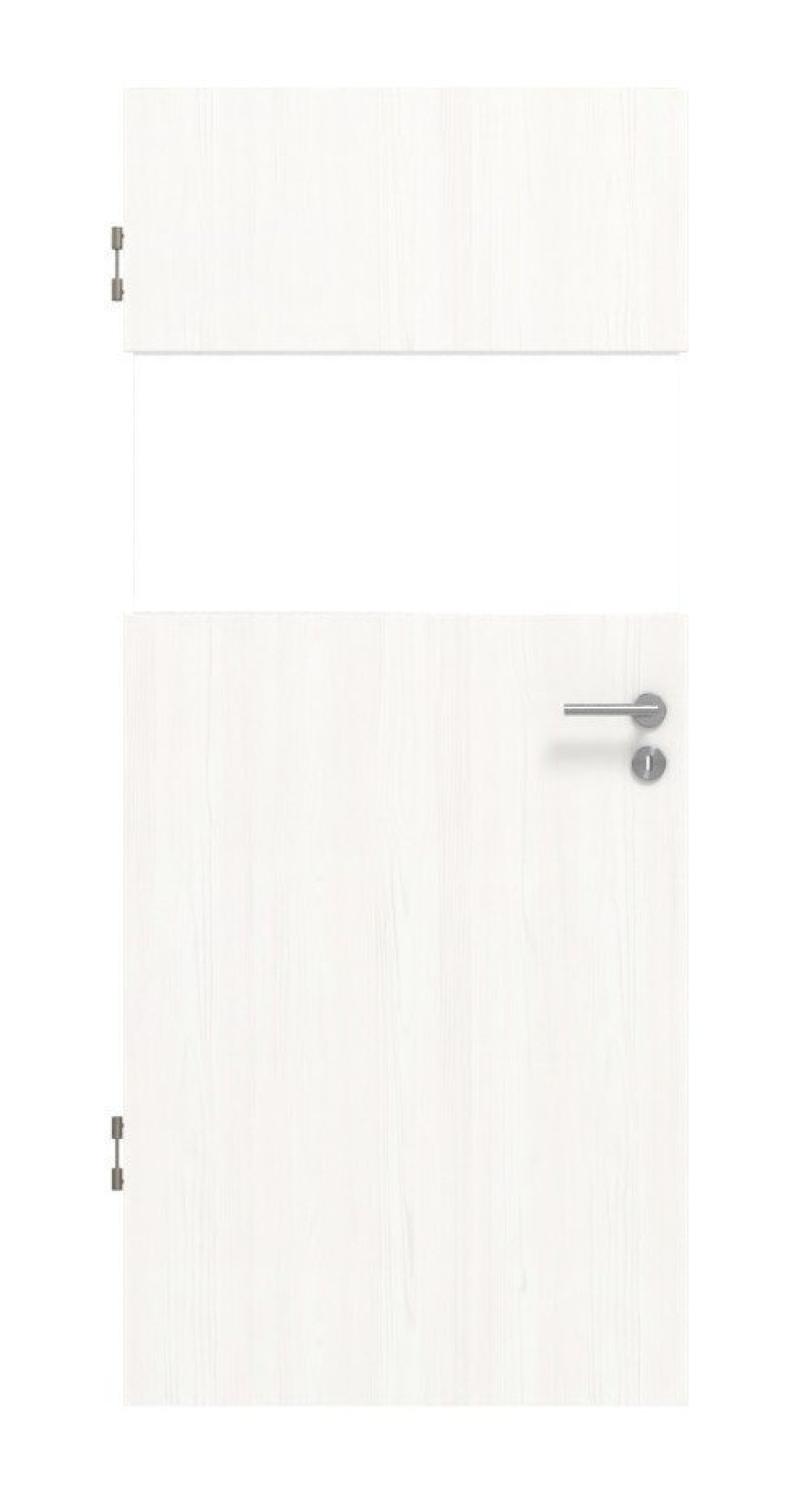 HÖRMANN Innentür CH-Norm Pure 2 Gebürstetes Weiß Duradecor DesignLine mit Lichtausschnitt quer