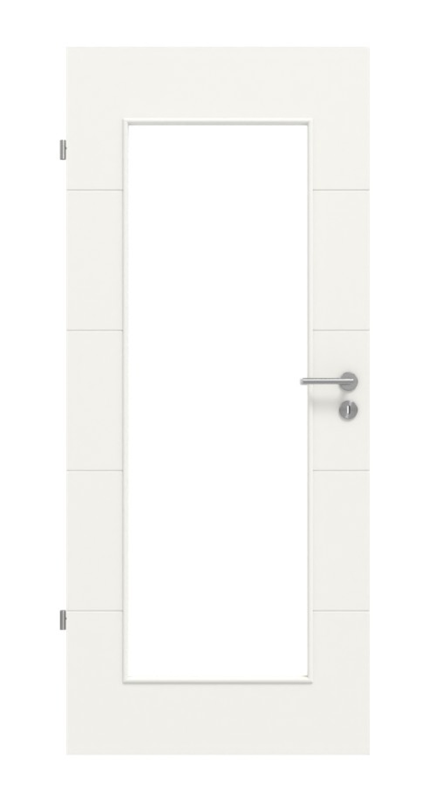 Frontansicht von Stripe 15 LA 26 DesignLine Duradecor Verkehrsweiß RAL 9016 Innentür - Hörmann