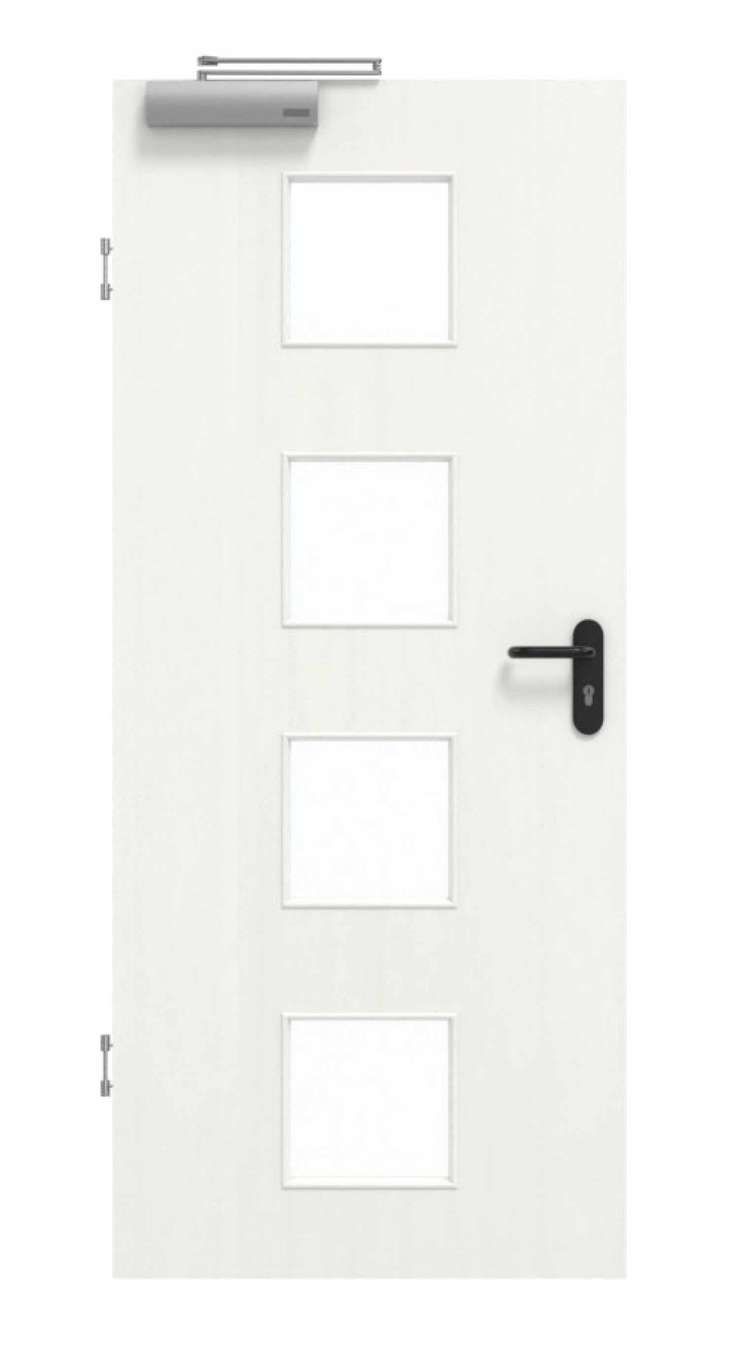 GARANT Rauchschutztür Authentic Bianco GCK08 mit Lichtausschnitt LA-10