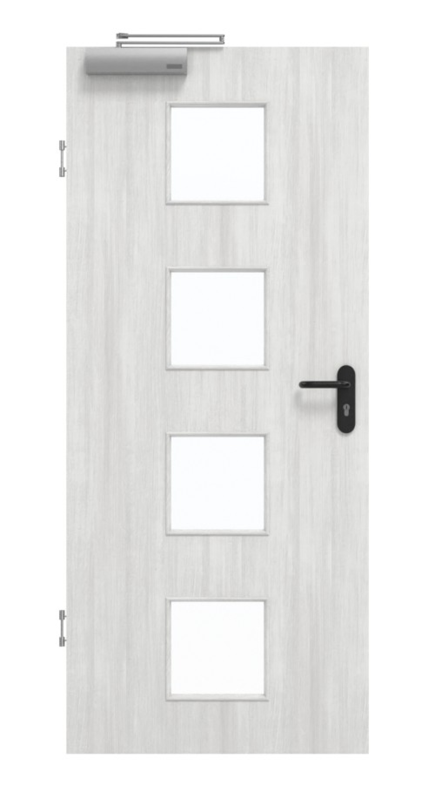 GARANT Rauchschutztür Authentic Grigio GCK08 mit Lichtausschnitt LA-10