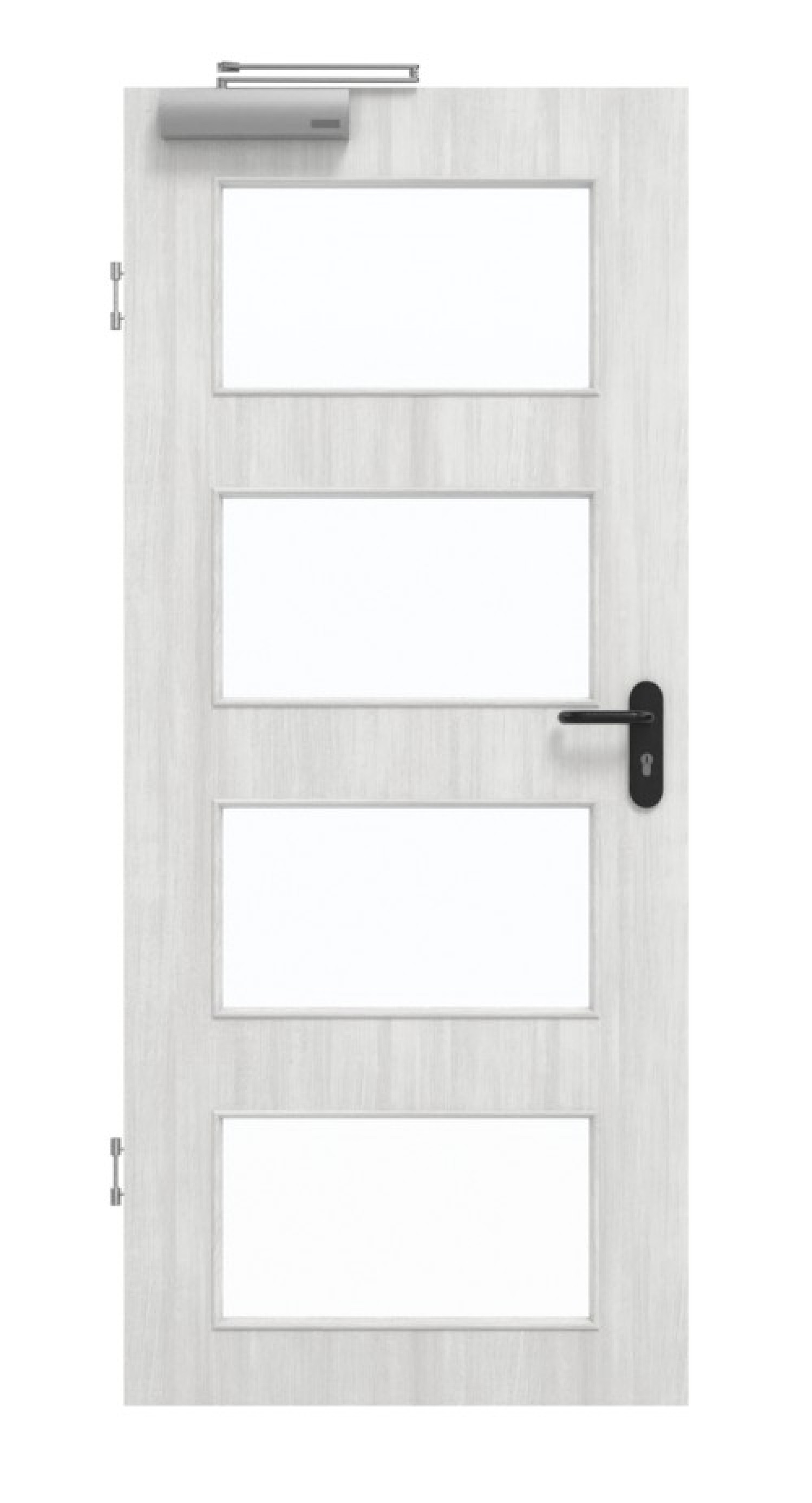 GARANT Rauchschutztür Authentic Grigio GCK08 mit Lichtausschnitt LA-11