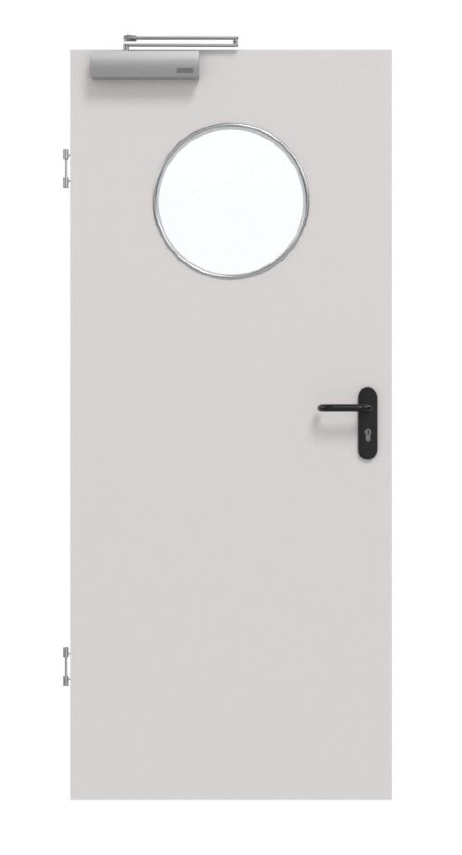 GARANT Rauchschutztür U12188SD Lichtgrau GHK08 mit Lichtausschnitt LA-13