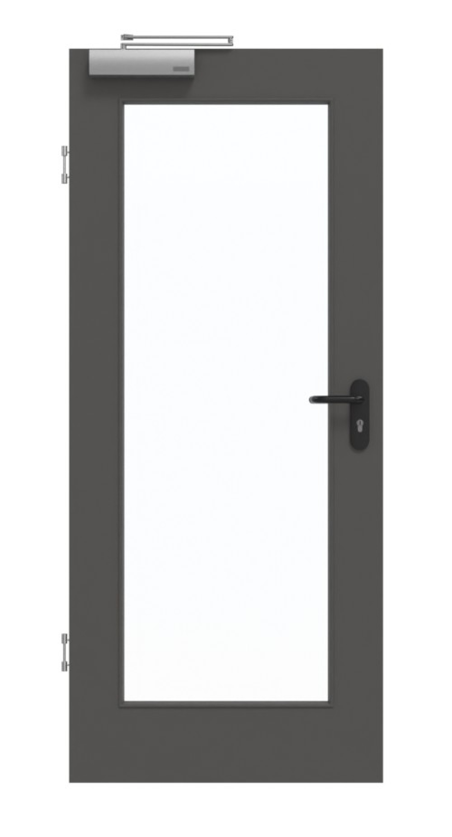 GARANT Rauchschutztür 10622-60 Ebony CePaL mit Lichtausschnitt LA-2