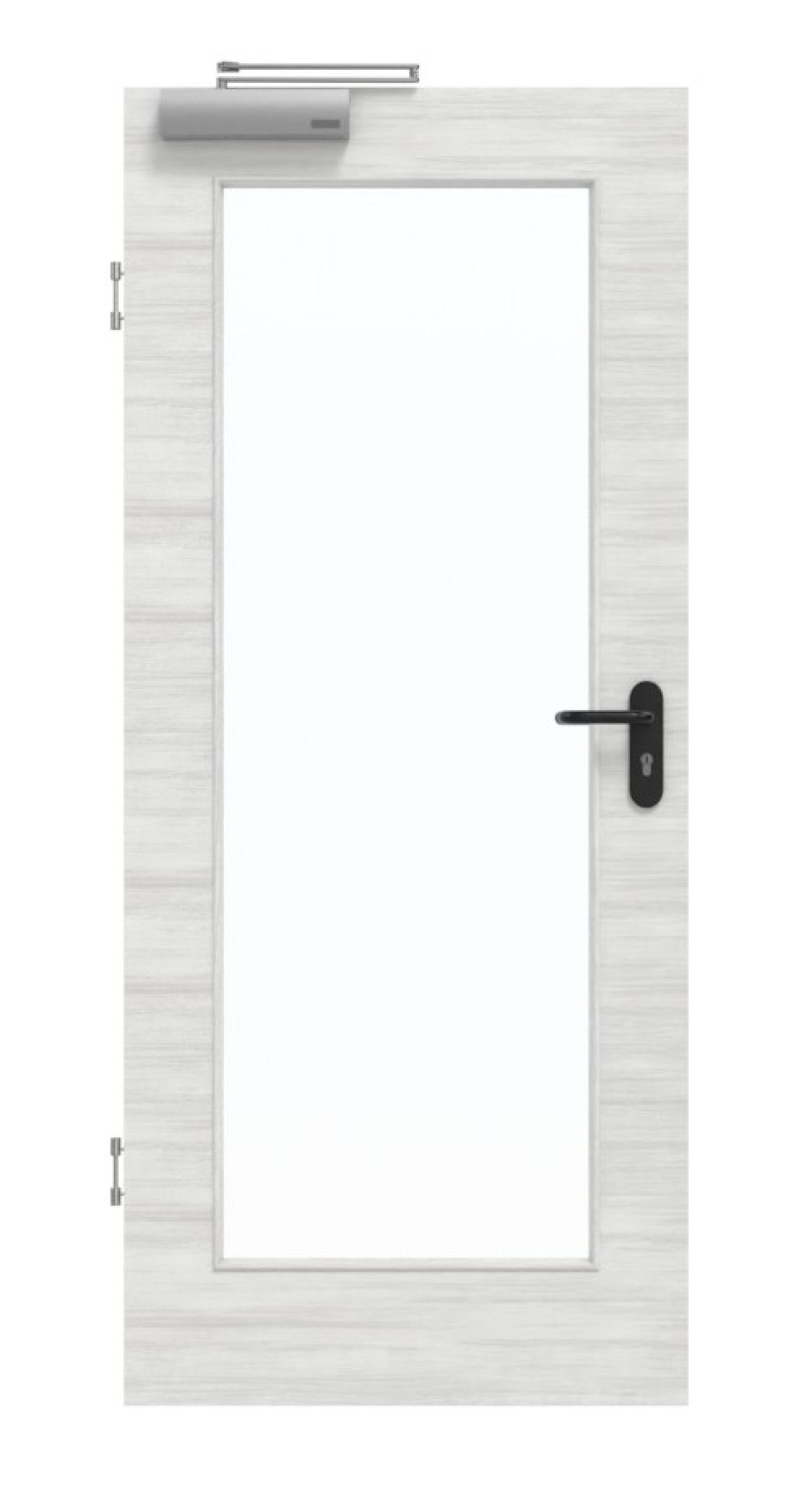 GARANT Rauchschutztür Quer Authentic Grigio GCK08 mit Lichtausschnitt LA-2