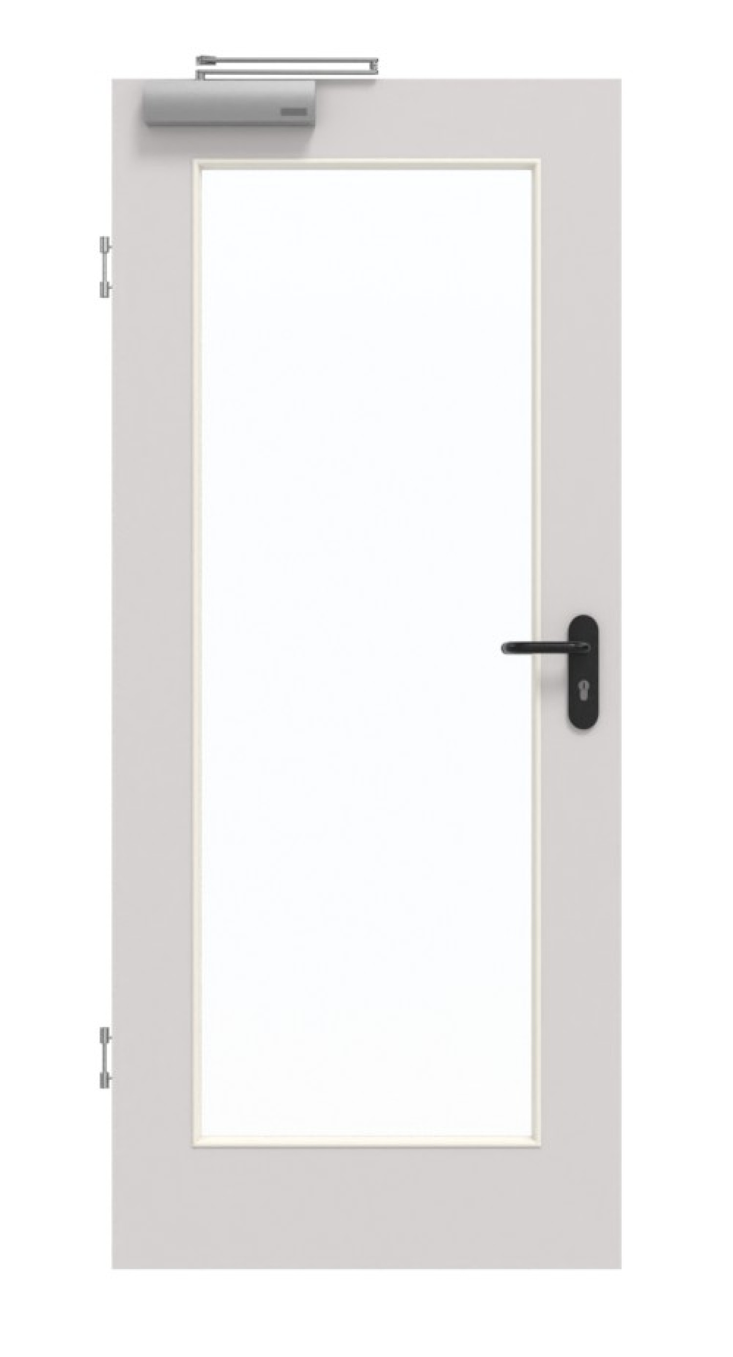 GARANT Rauchschutztür U12188SD Lichtgrau GHK08 mit Lichtausschnitt LA-2