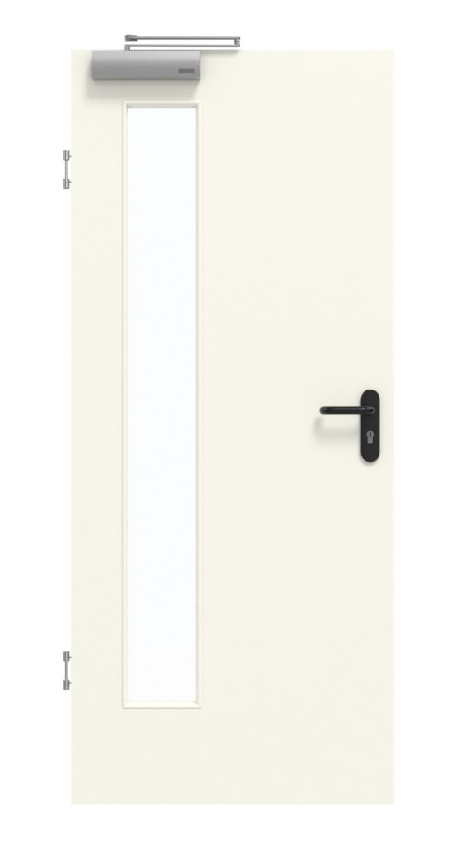 GARANT Rauchschutztür 9417-60 Snow White CePaL mit Lichtausschnitt LA-4 bandseitig