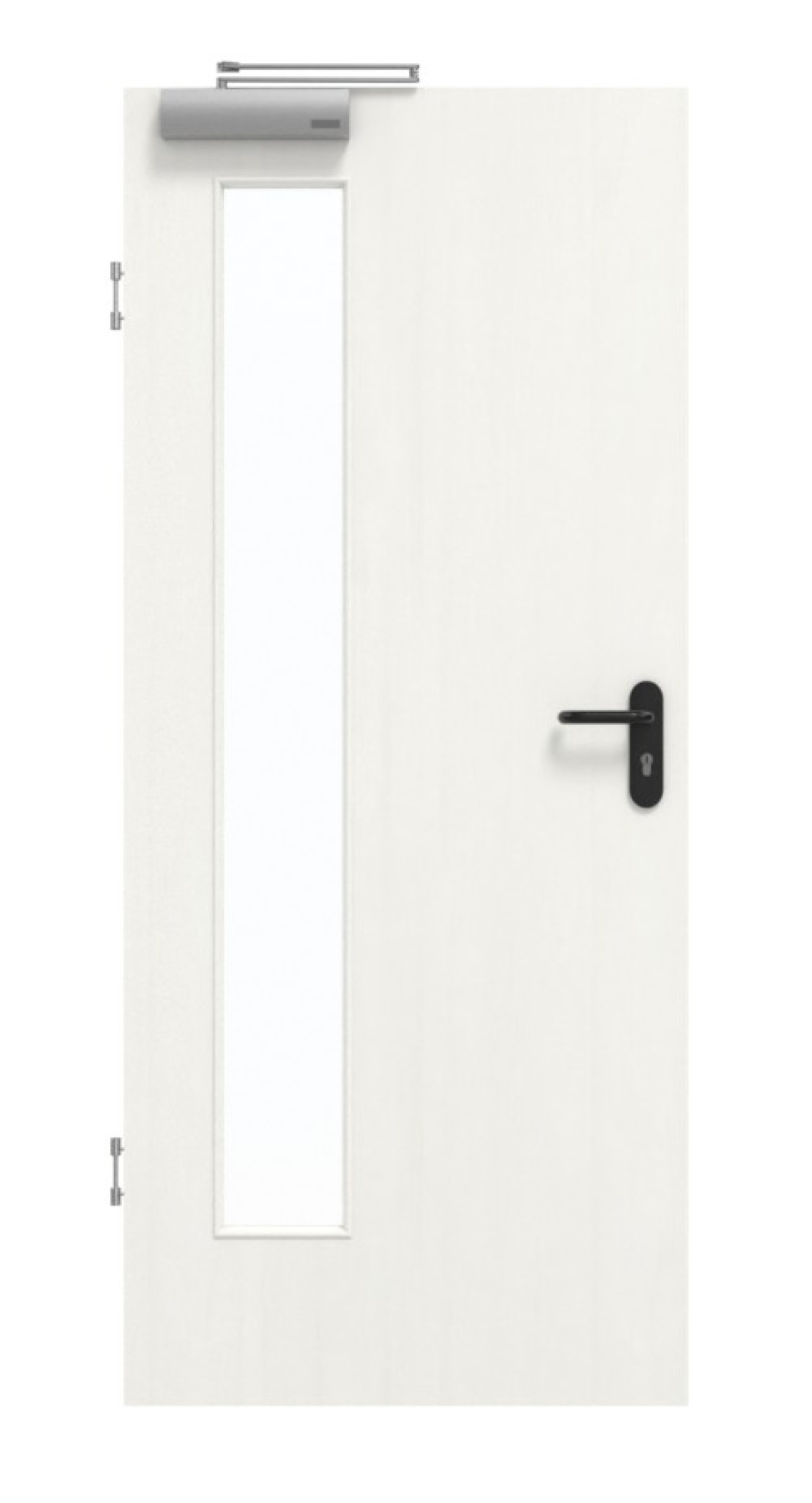 GARANT Rauchschutztür Authentic Bianco GCK08 mit Lichtausschnitt LA-4 bandseitig