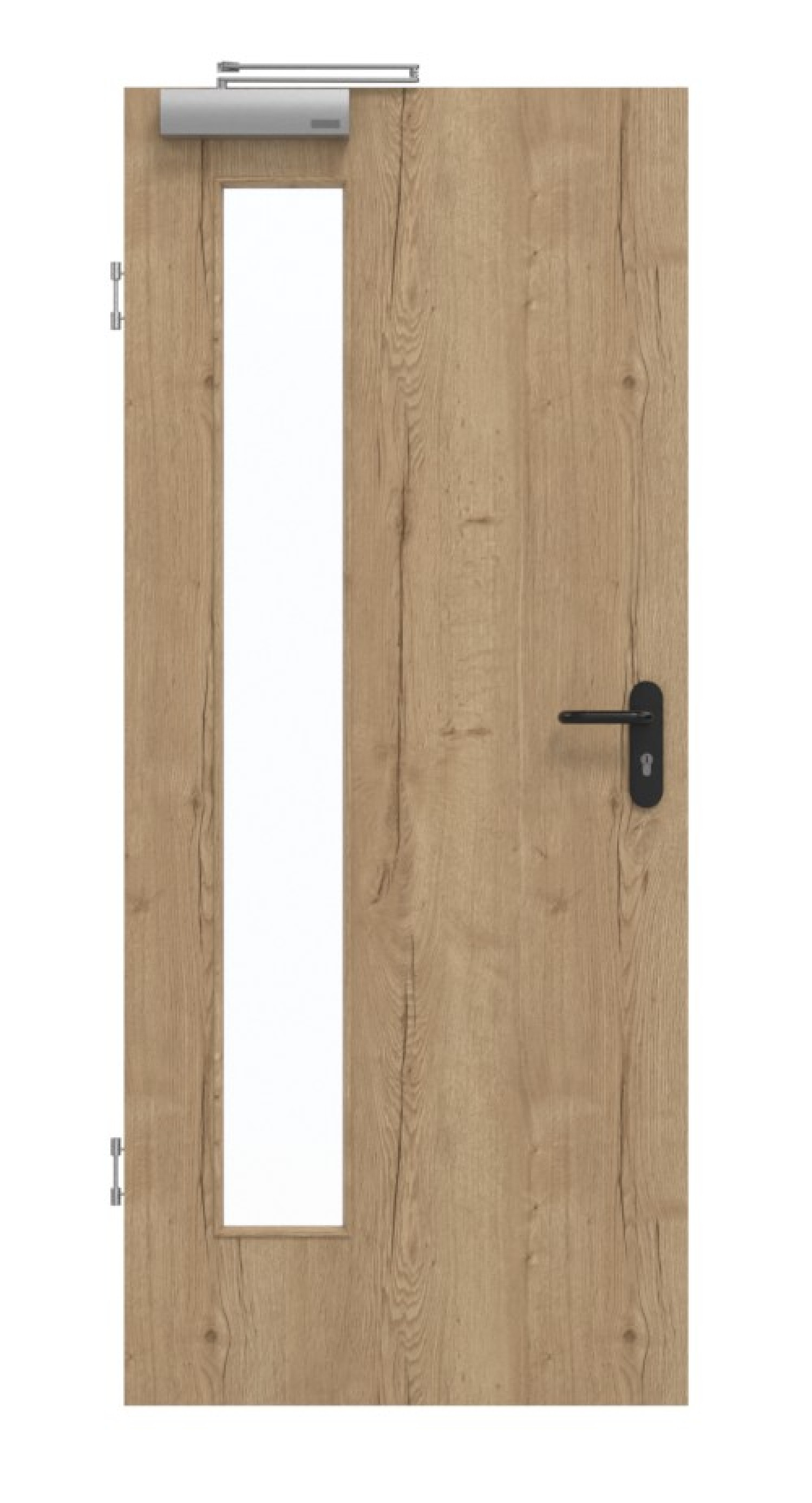 GARANT Rauchschutztür Authentic Risseiche GCK08 mit Lichtausschnitt LA-4 bandseitig