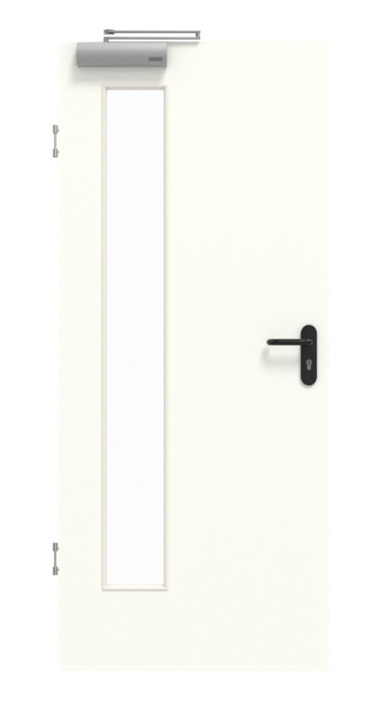GARANT Rauchschutztür U11026SD Kristallweiß GHK08 mit Lichtausschnitt LA-4 bandseitig