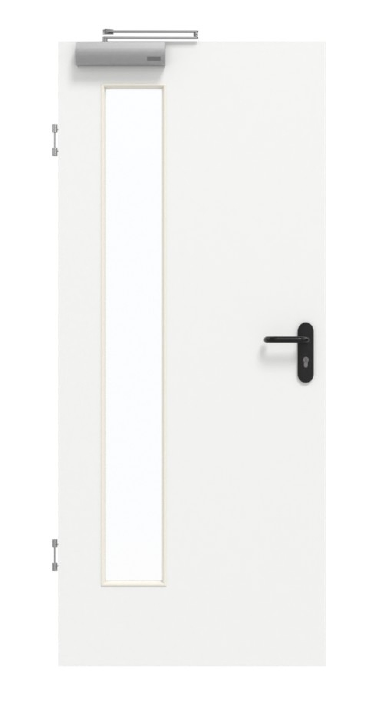 GARANT Rauchschutztür U11209SD Edelweiß GHK08 mit Lichtausschnitt LA-4 bandseitig