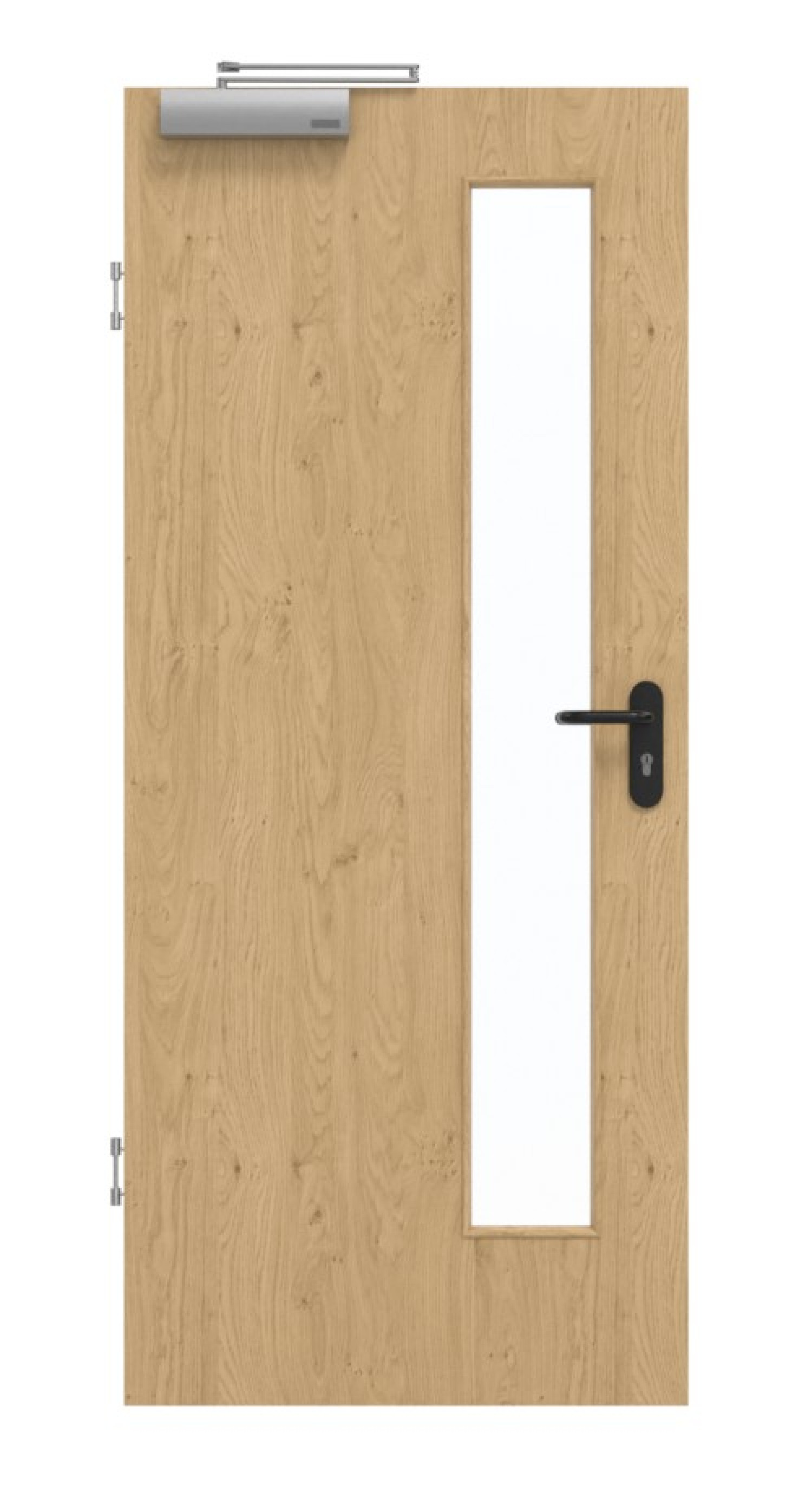GARANT Rauchschutztür Authentic Asteiche GCK08 mit Lichtausschnitt LA-4 schlossseitig