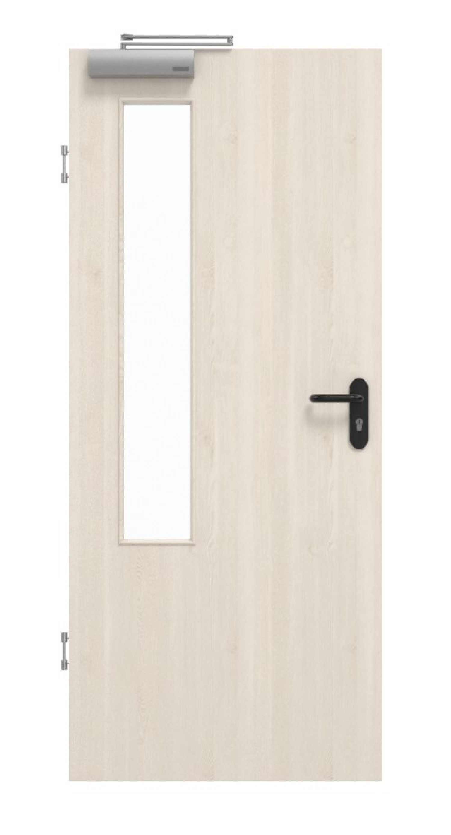 GARANT Rauchschutztür Authentic Perl CePaL mit Lichtausschnitt LA-5 bandseitig