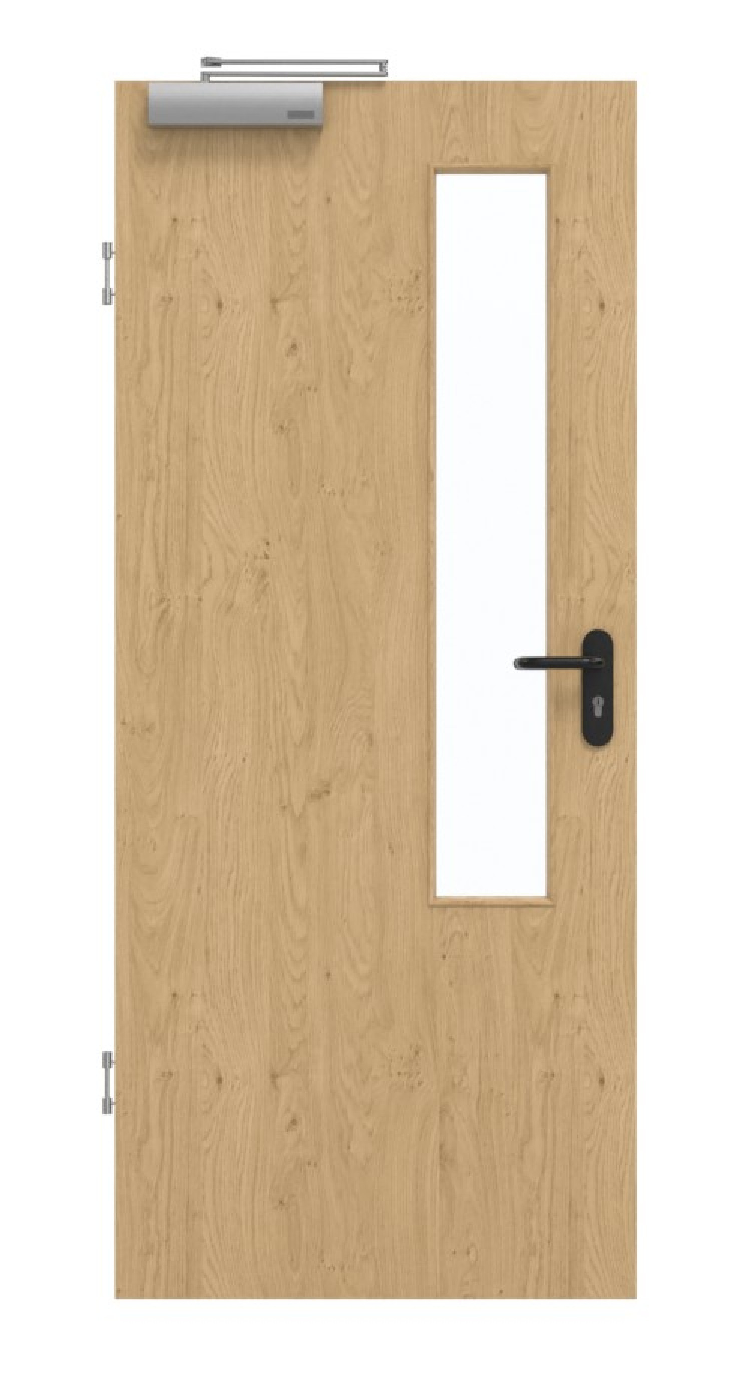 GARANT Rauchschutztür Authentic Asteiche GCK08 mit Lichtausschnitt LA-5 schlossseitig