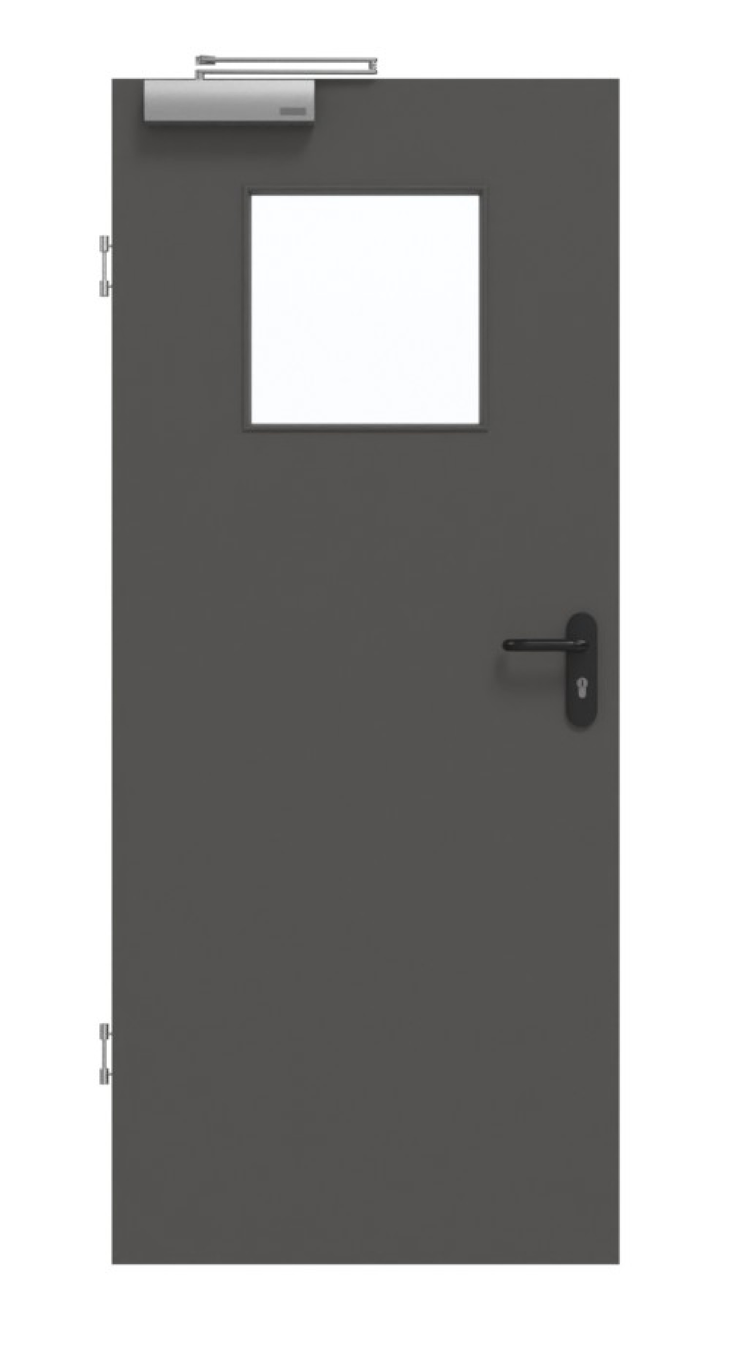 GARANT Rauchschutztür 10622-60 Ebony CePaL mit Lichtausschnitt LA-9
