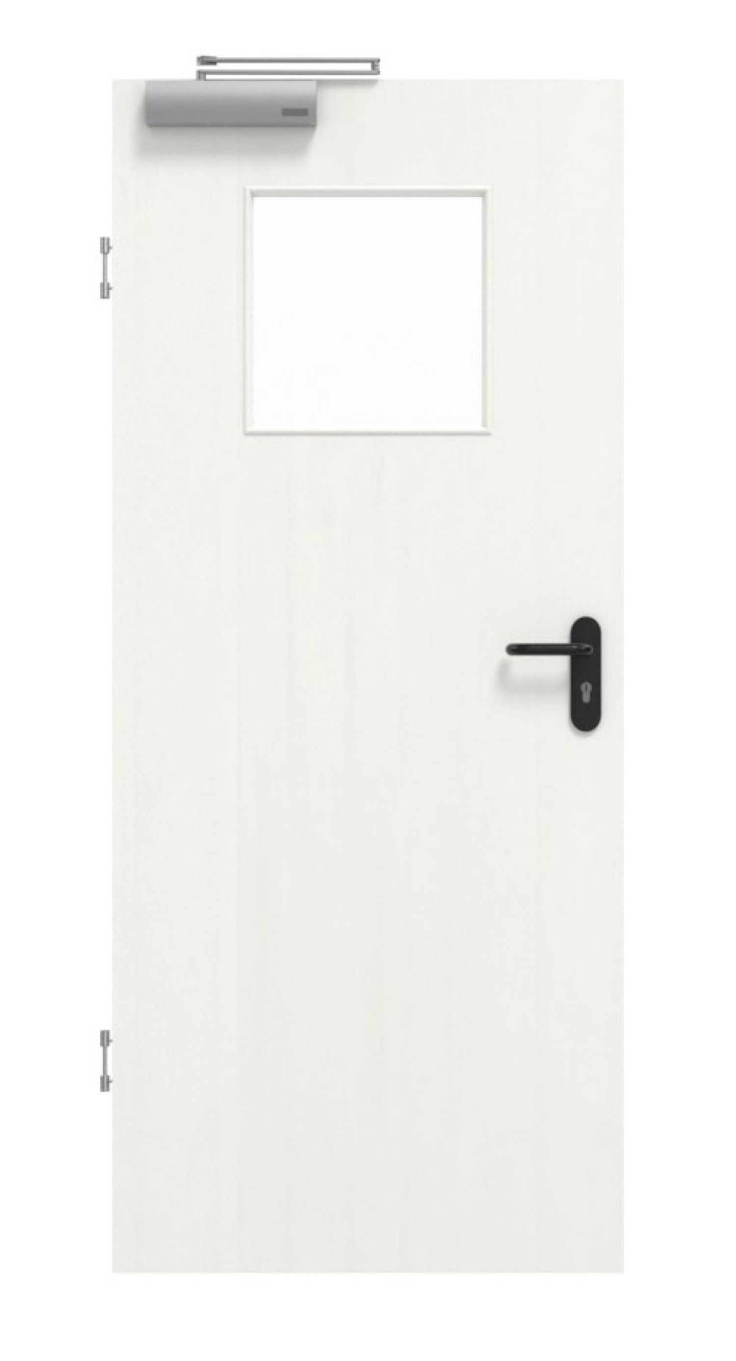 GARANT Rauchschutztür Authentic Bianco CePaL mit Lichtausschnitt LA-9